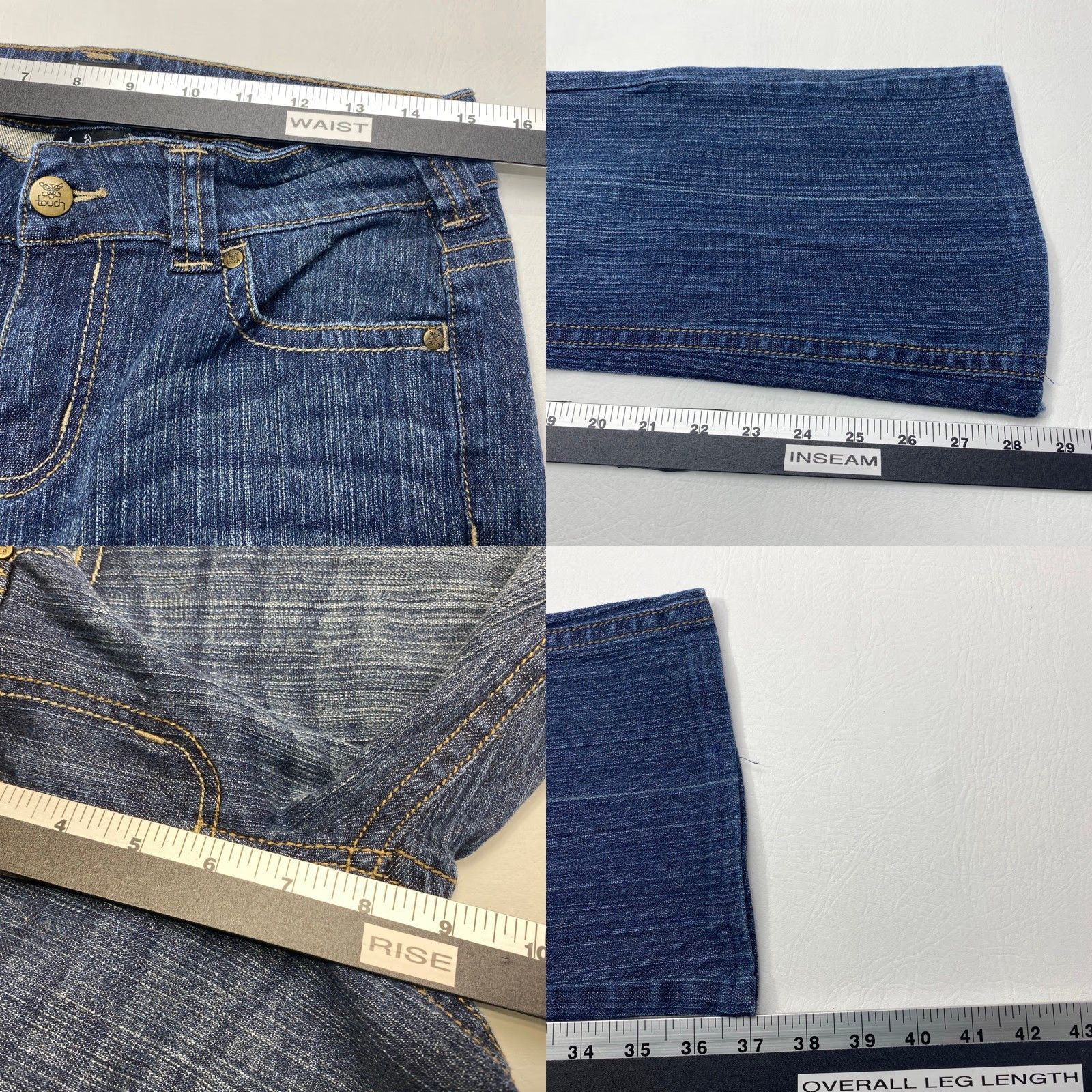 Vintage Touch Jeans by Alyssa Milano Womens 30x28.5 CHICAGO BEARS NFL Denim Boot Cut Jeans Size 26" / US 2 / IT 38 - 9 Thumbnail
