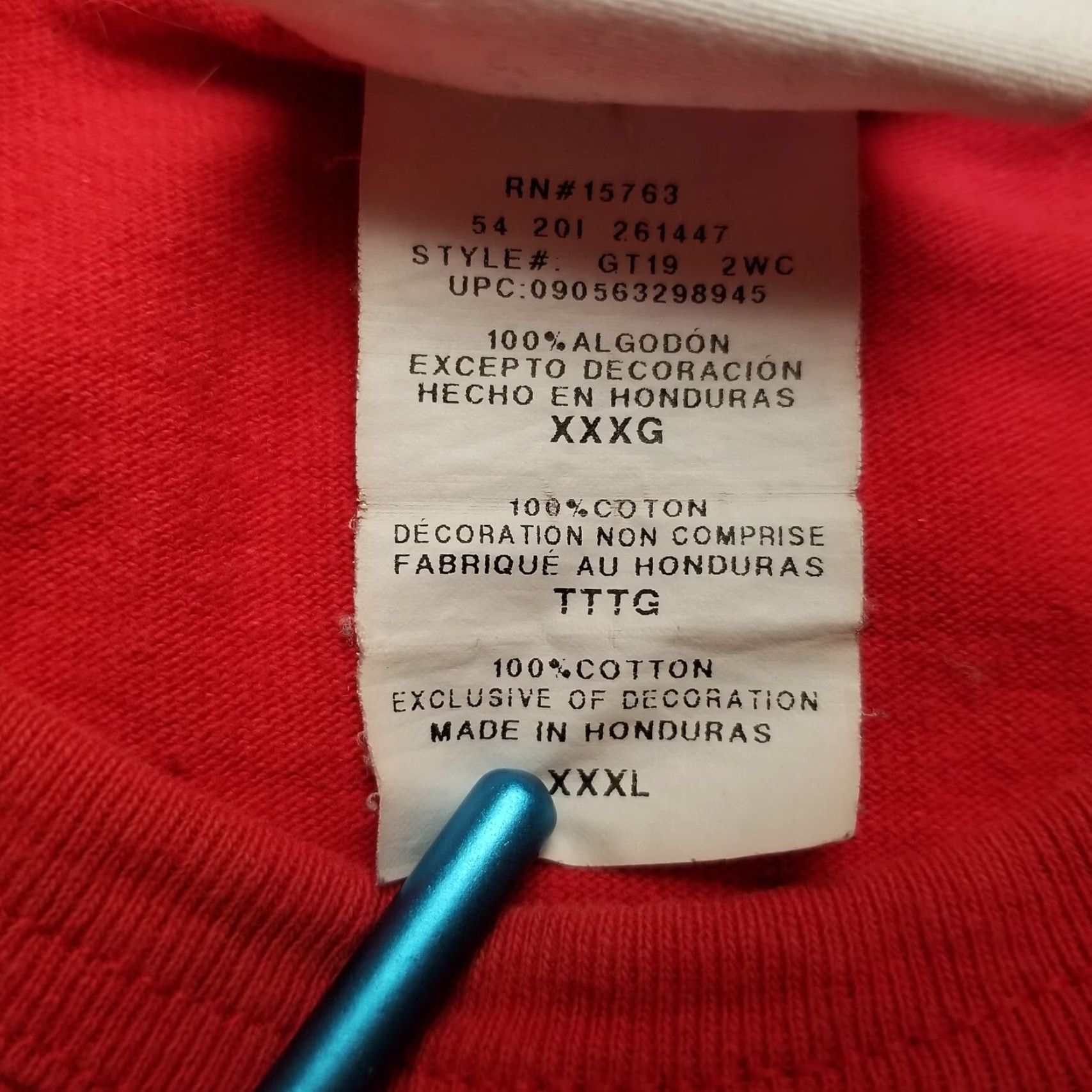 Champion Champion Shirt Mens XXXL Red Short Sleeve Logo Crew Neck 100% Cotton Casual Size US XXL / EU 58 / 5 - 2 Thumbnail
