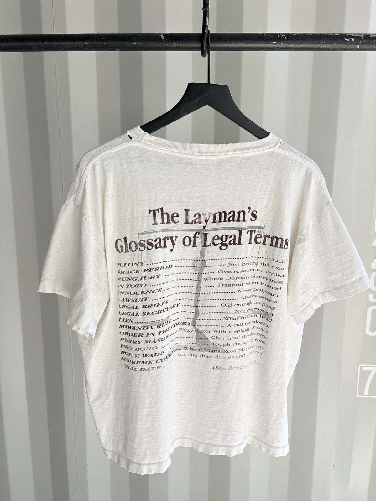 Vintage Vintage Lawyer Terms Shirt Faded Distressed Grunge Band Boxy Size US XL / EU 56 / 4 - 3 Thumbnail