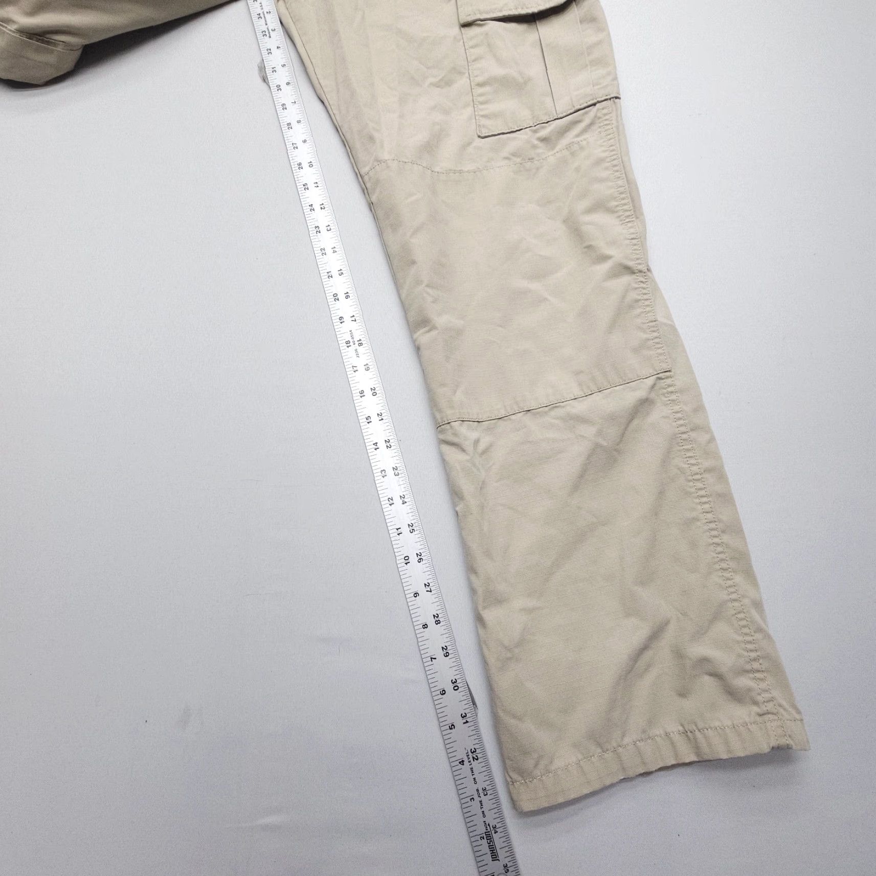 Propper Propper Tactical Pants / Combat Uniform Pants Mens 36 x 34 Tan Ripstop Canvas Cargo Pocket Workwear Regular Straight Fit Army 90s Theme Size US 36 / EU 52 - 6 Thumbnail