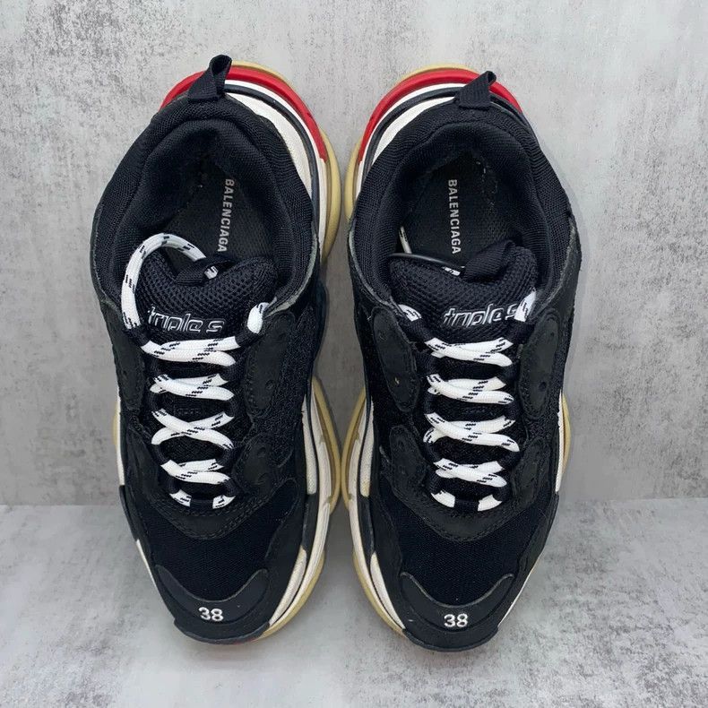 Balenciaga Balenciaga Triple Sneakers Black Red Size 38-2505 Size US 8 / EU 41 - 6 Thumbnail