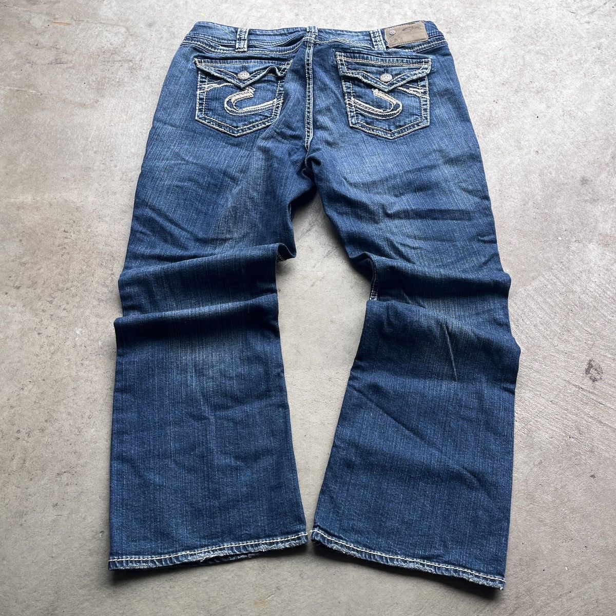 Silver Jeans Co. Vintage Y2K Silver Jeans Co. Baggy Flare Wide-Leg Jeans Size 36" / US 14 / IT 50 - 2 Thumbnail