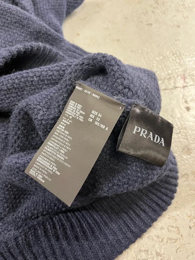 Prada AW2014 Prada Navy Stripes Navy Wool Sweater Size US M / EU 48-50 / 2 - 8 Thumbnail