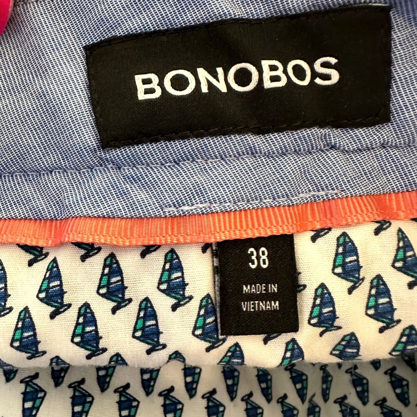 Bonobos Bonobos Chino Shorts 38 Green Embroidered Lobster Nautical 9 Inseam Casual Mens Shorts Size US 38 / EU 54 - 7 Thumbnail
