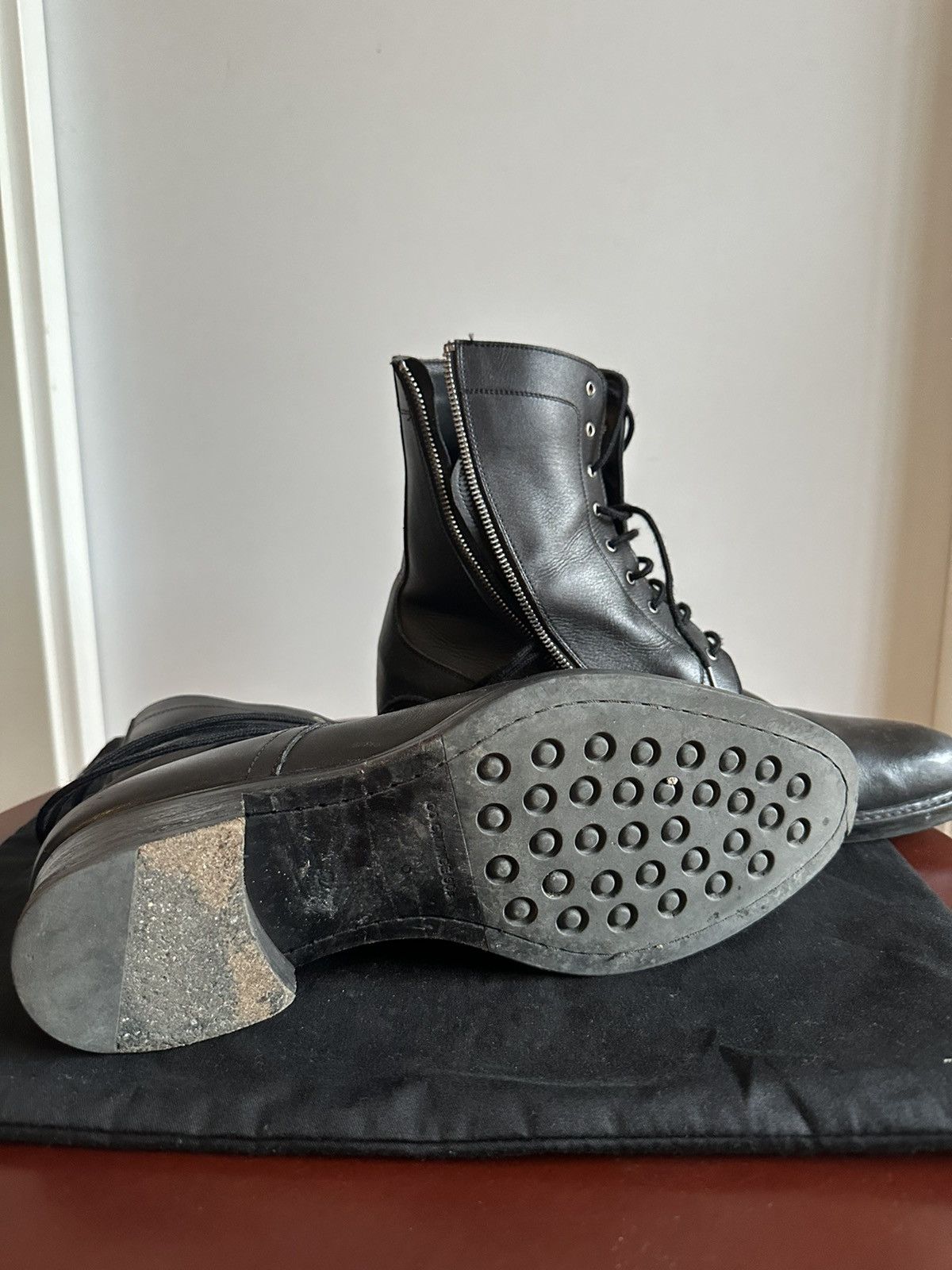 Vintage Black Leather Combat Boot Size US 9 / EU 42 - 3 Thumbnail