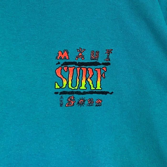 Maui and Sons Vintage 90’ MAUI & SONS SURF Big Wave Artwork Tee Shirt Size US XL / EU 56 / 4 - 5 Thumbnail