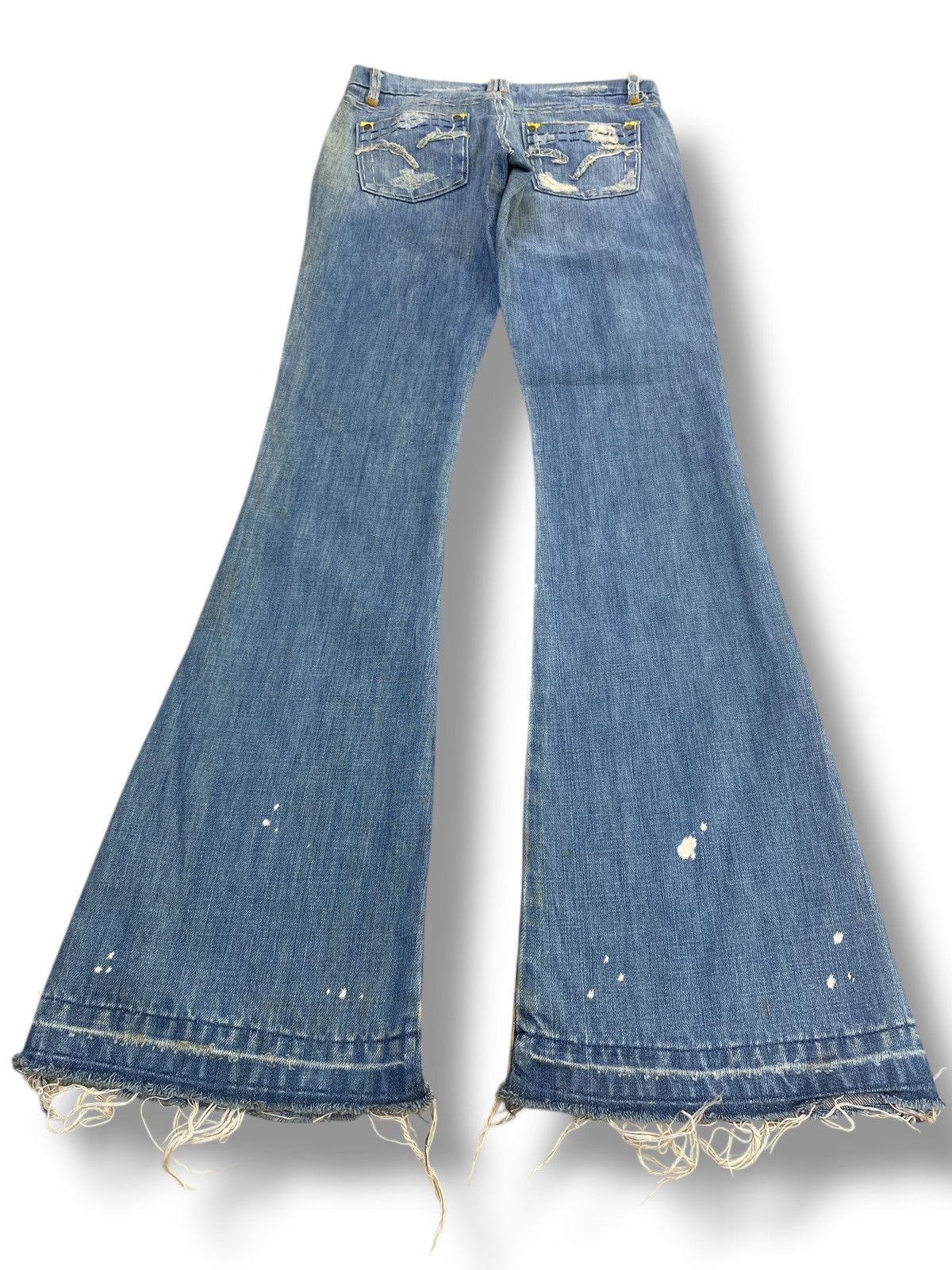 Japanese Brand Japanese Brand Faded Wash Style Flare Jeans Size US 27 - 3 Thumbnail