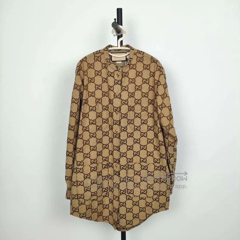 Gucci Gucci Canvas old-fashioned jacket Size S / US 4 / IT 40 - 1 Thumbnail