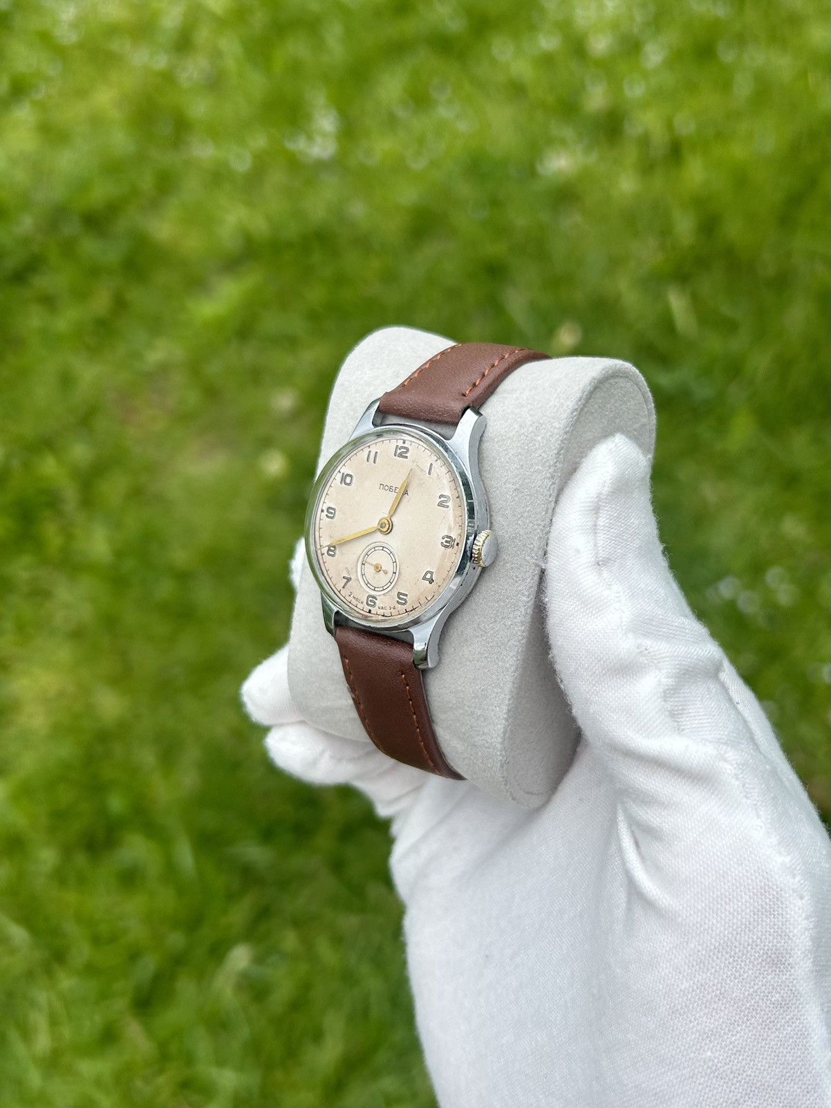 Vintage Vintage Pobeda Watch USSR Soviet Mechanical Authentic 1950s Size ONE SIZE - 5 Thumbnail