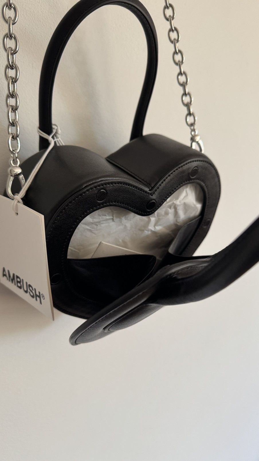 Ambush Design Ambush heart shoulder bag Italy new with tags black silver Size ONE SIZE - 8 Thumbnail