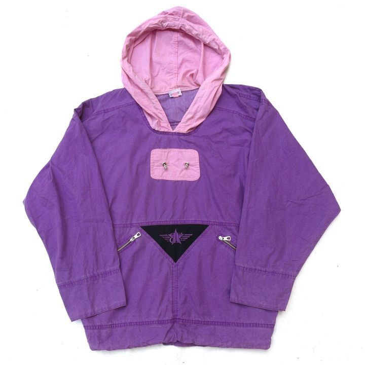 Vintage Vintage 90s Belfe zip windbreaker purple Made in Italy Size US L / EU 52-54 / 3 - 1 Thumbnail
