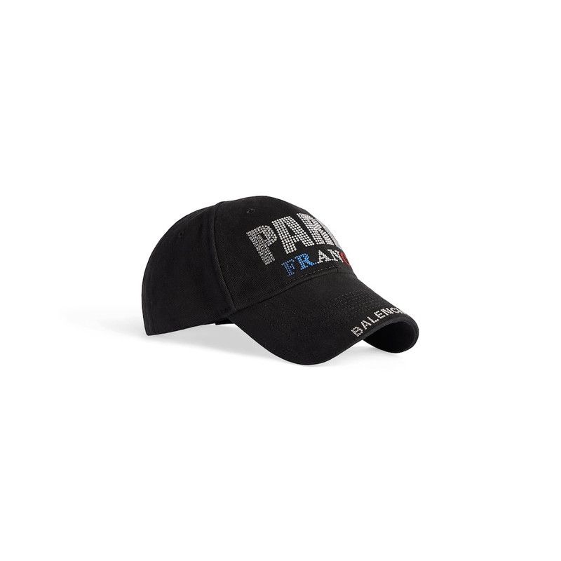 Balenciaga o1srvl11e0426 Size: OS / Paris Strass Hat / Cap in Black Size ONE SIZE - 2 Thumbnail