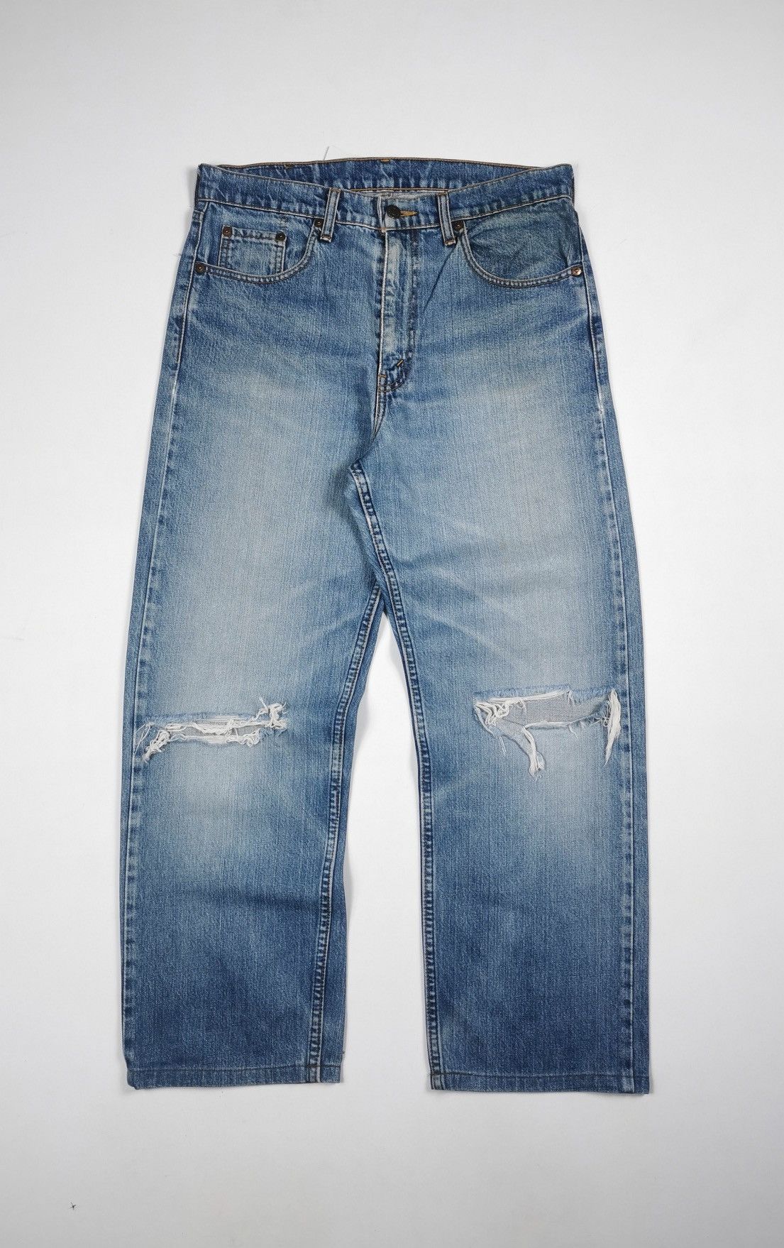 Levi's Vintage 90s Levis 512 Distressed Denim Jeans. Size US 33 - 2 Thumbnail