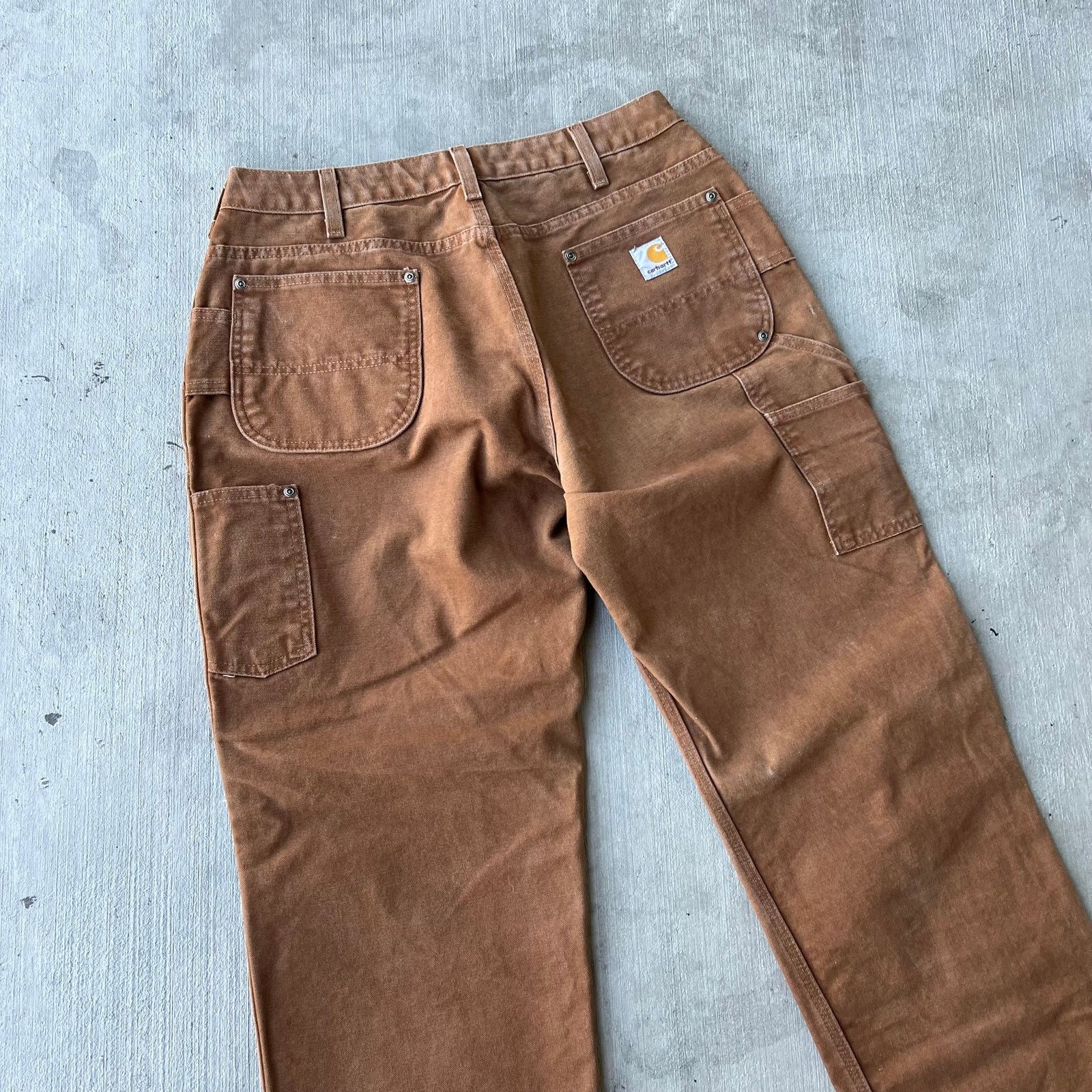 Carhartt × Vintage Carhartt brown WOMENS double knee work wear carpenter pants Size US 31 - 6 Thumbnail