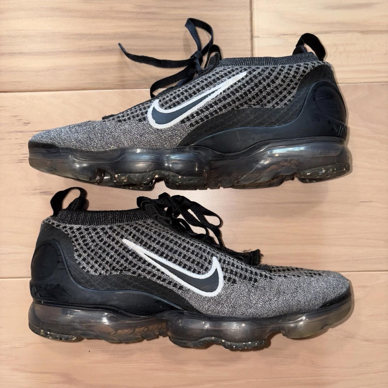 Nike Nike Vapormax 2021 Flyknit Black White Anthracite Mens 7.5 Size US 7.5 / EU 40-41 - 2 Thumbnail
