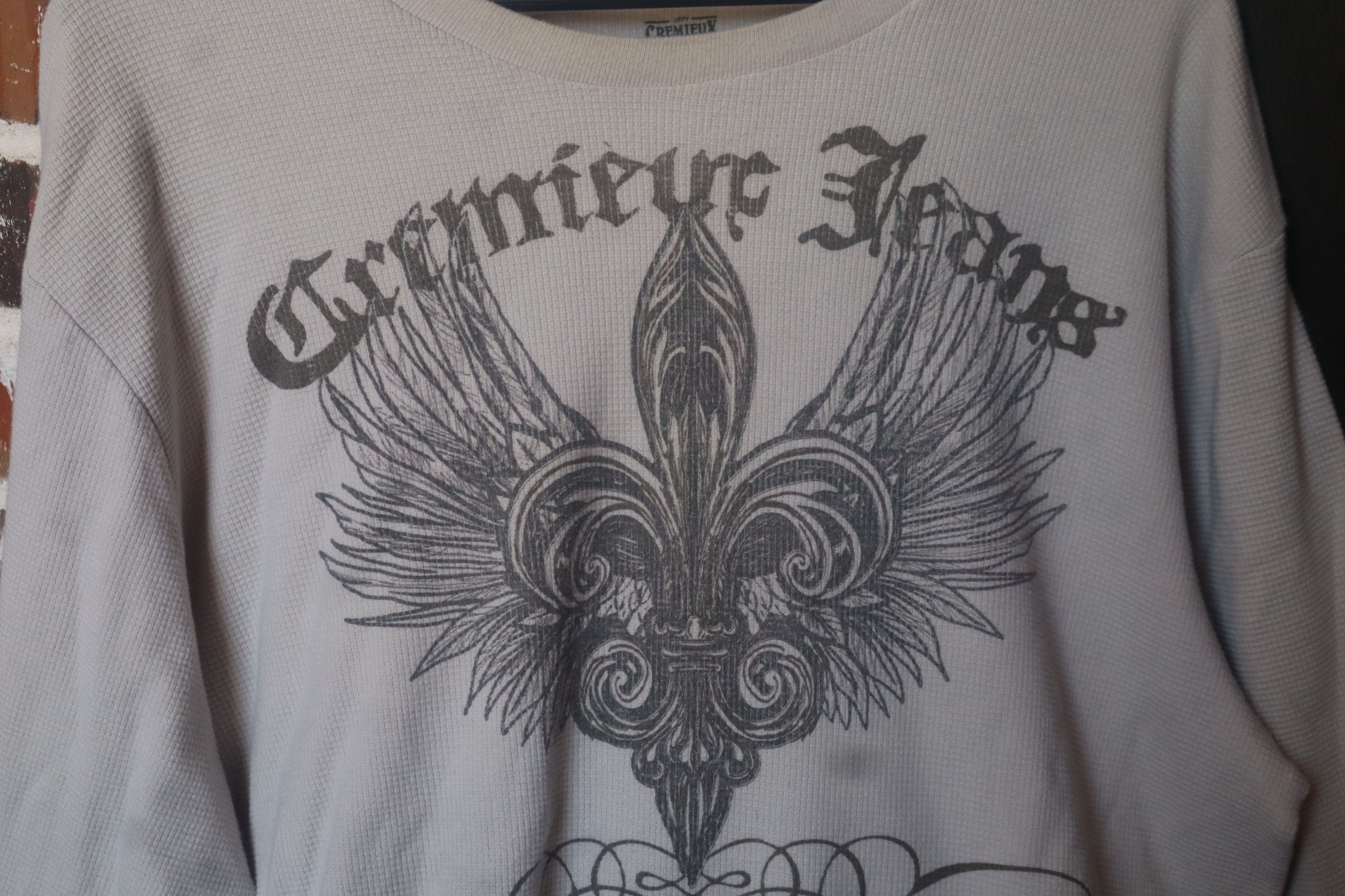 Cremieux Cream Long Sleeved T shirt Size US XXL / EU 58 / 5 - 2 Thumbnail