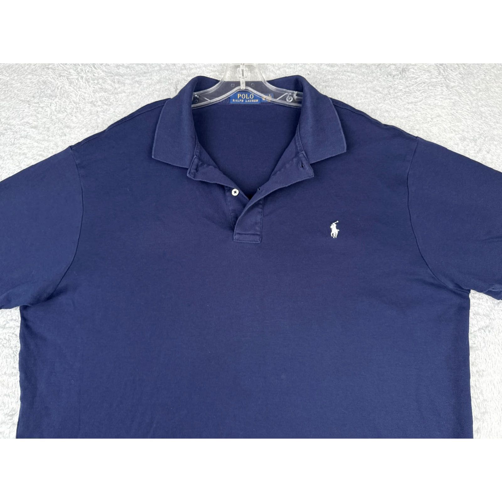 Polo Ralph Lauren Polo Ralph Lauren Shirt Adult 2XB Blue 100% Cotton Jersey Short Sleeve Mens Size US XXL / EU 58 / 5 - 4 Thumbnail