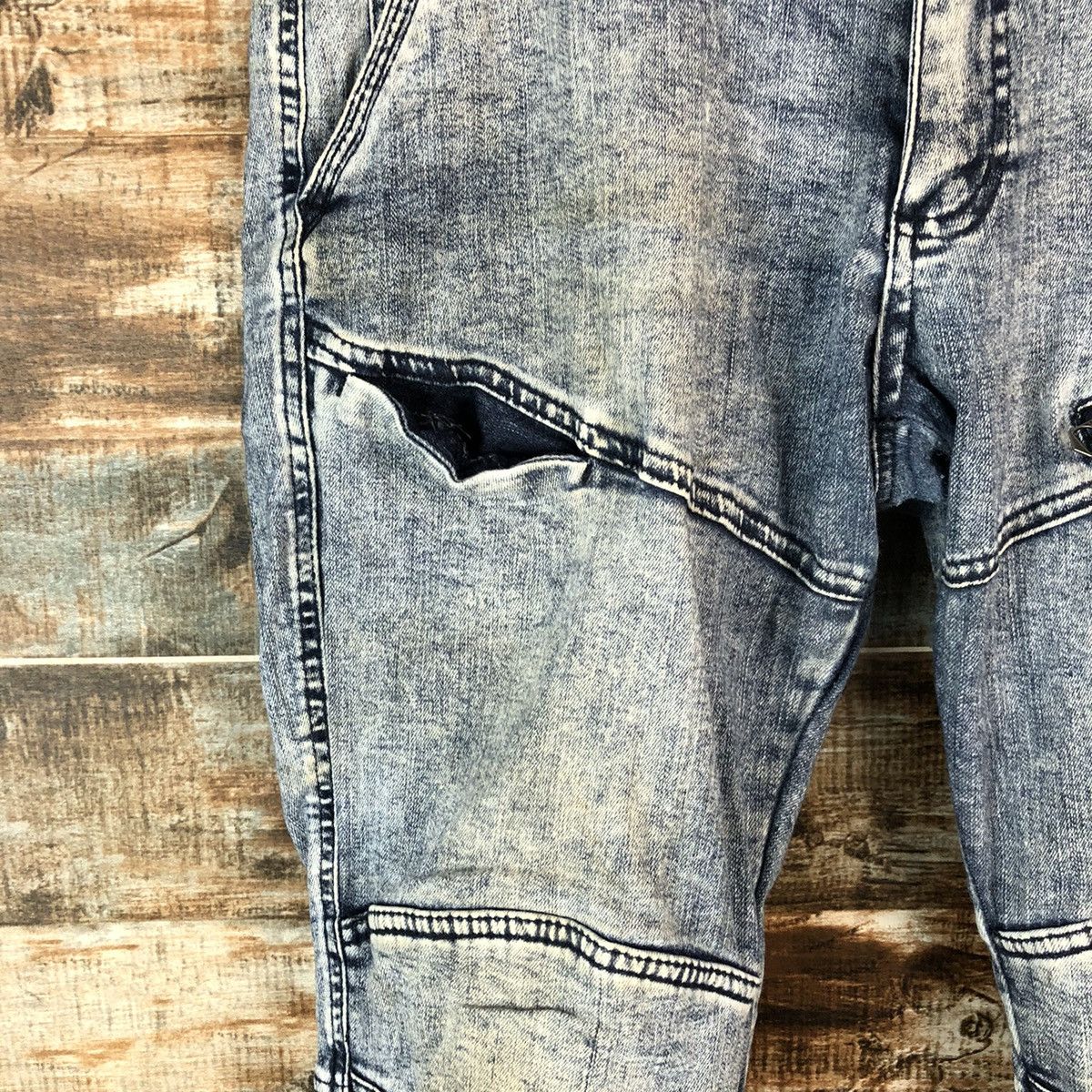Japanese Brand Field Core Blue Denim utility tactical jogger Pants #A2173 Size US 32 / EU 48 - 9 Thumbnail