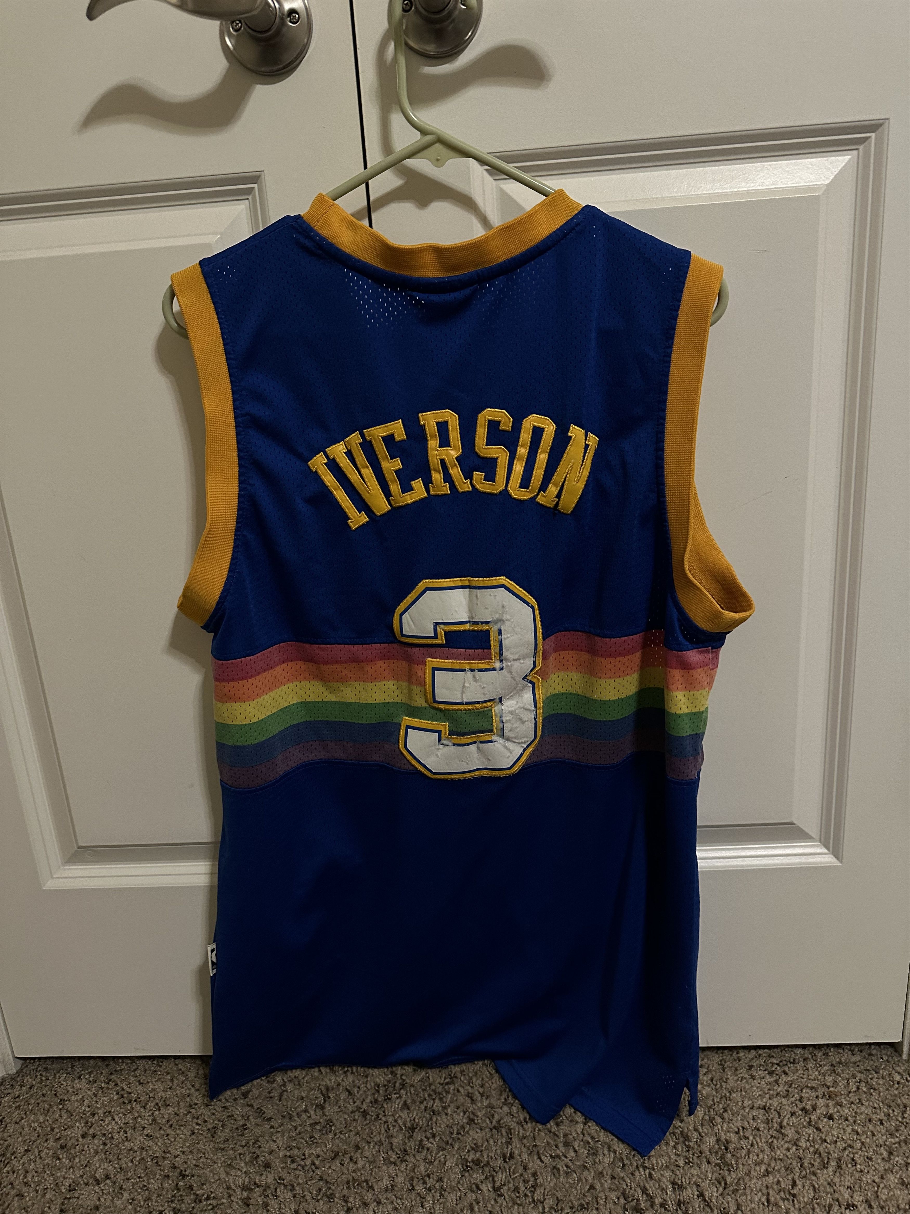 Allen Iverson Denver deals Nuggets Adidas Jersey Men's size 54 Vintage