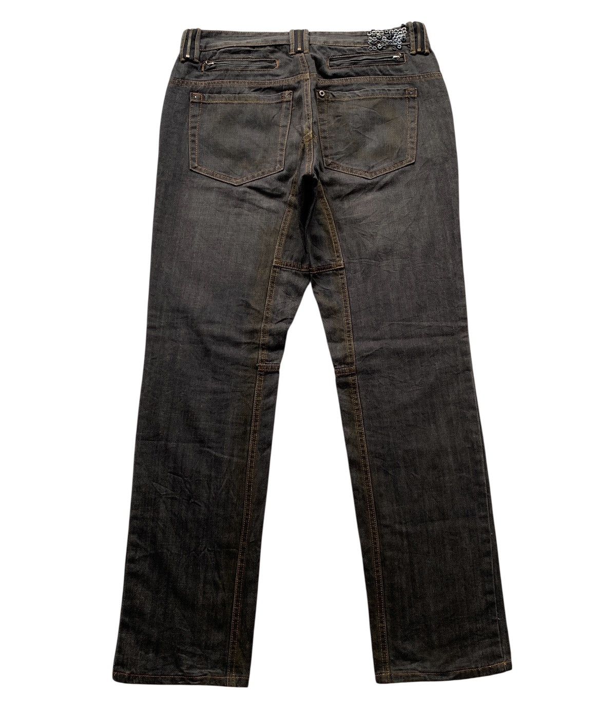 Japanese Brand Vintage John Galliano Gazette Newspaper Denim Pants Designer Size US 34 / EU 50 - 10 Thumbnail