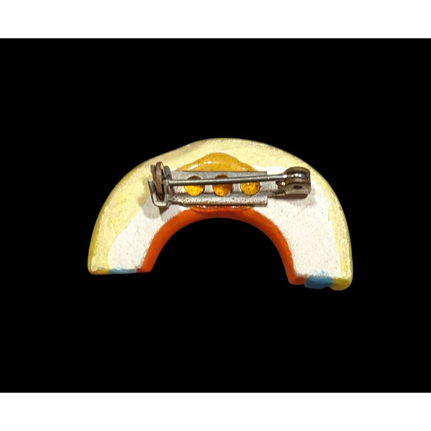 Other Vintage Rainbow Ceramic Brooch With Glaze Finish Size ONE SIZE - 3 Thumbnail