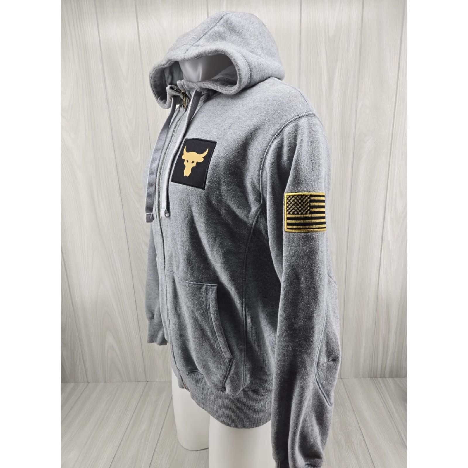 Under Armour VINTAGE Under Armour Project Rock Gray Full Zip Hoodie Men's Small Size US S / EU 44-46 / 1 - 3 Thumbnail