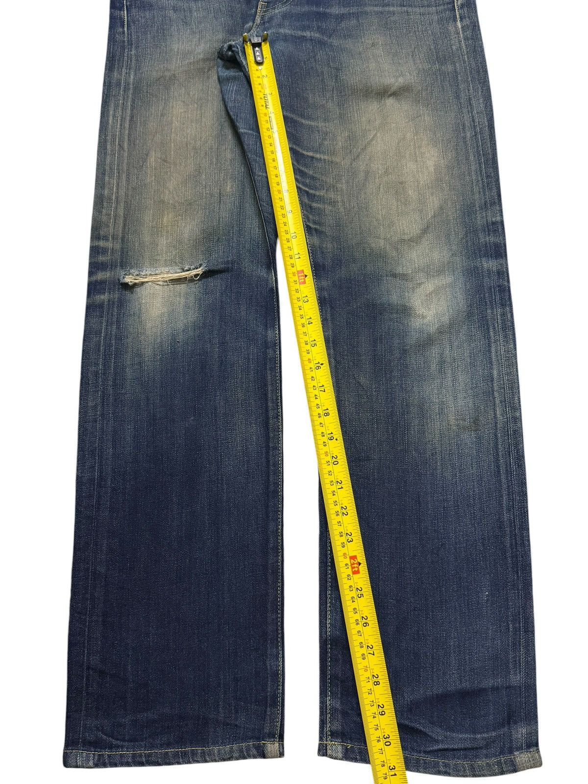 Levi's Vintage 90s Levis 505 Blue Faded Distressed Regular Straight Size US 34 / EU 50 - 11 Thumbnail