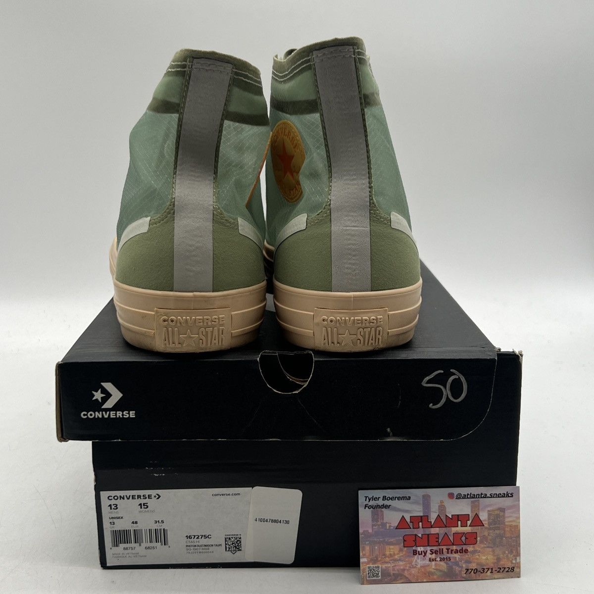 Converse Chuck Taylor all star high translucent deep emerald Size US 13 / EU 46 - 3 Thumbnail