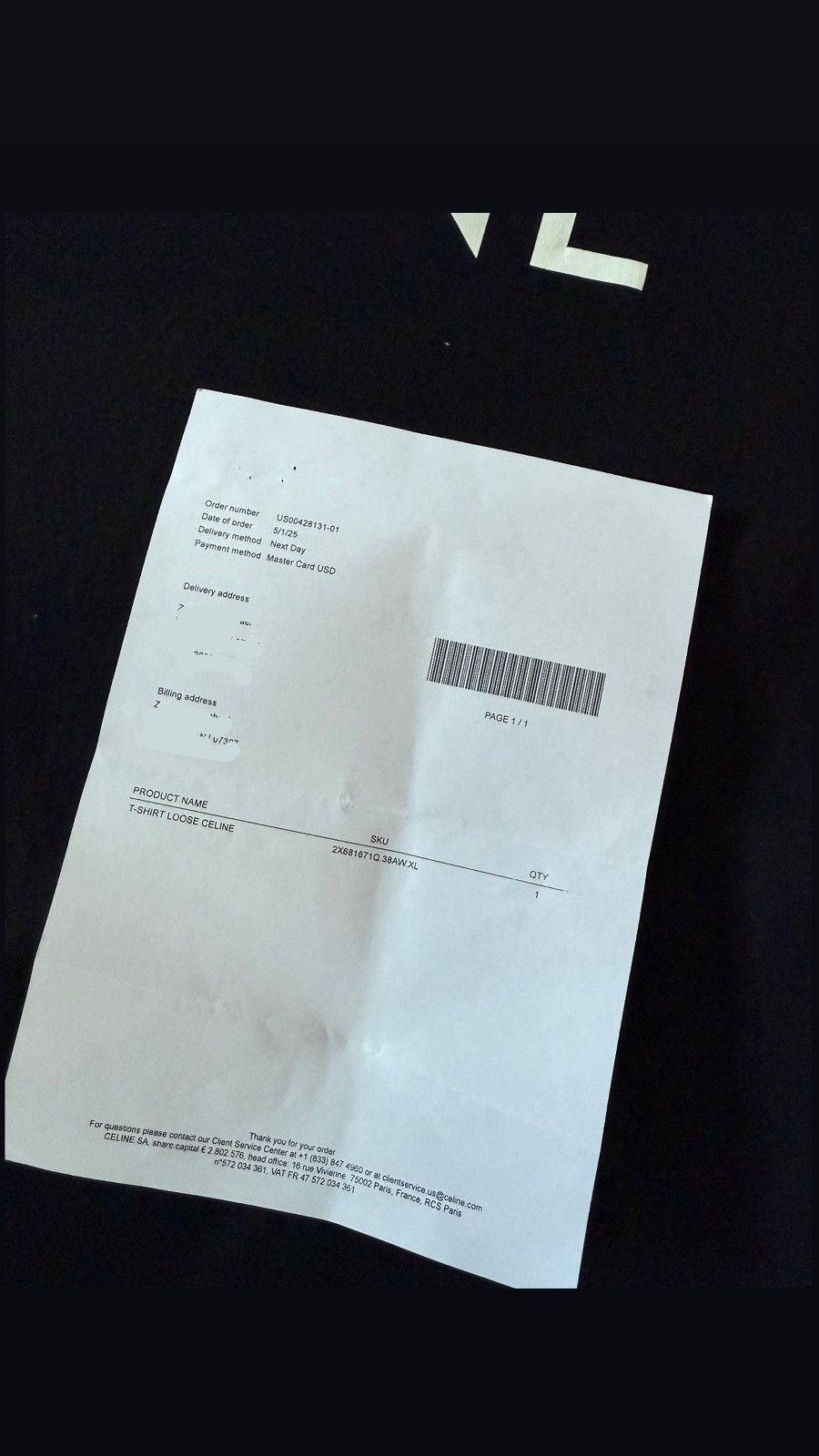 Celine CELINE LOOSE T-SHIRT Size US XL / EU 56 / 4 - 8 Thumbnail