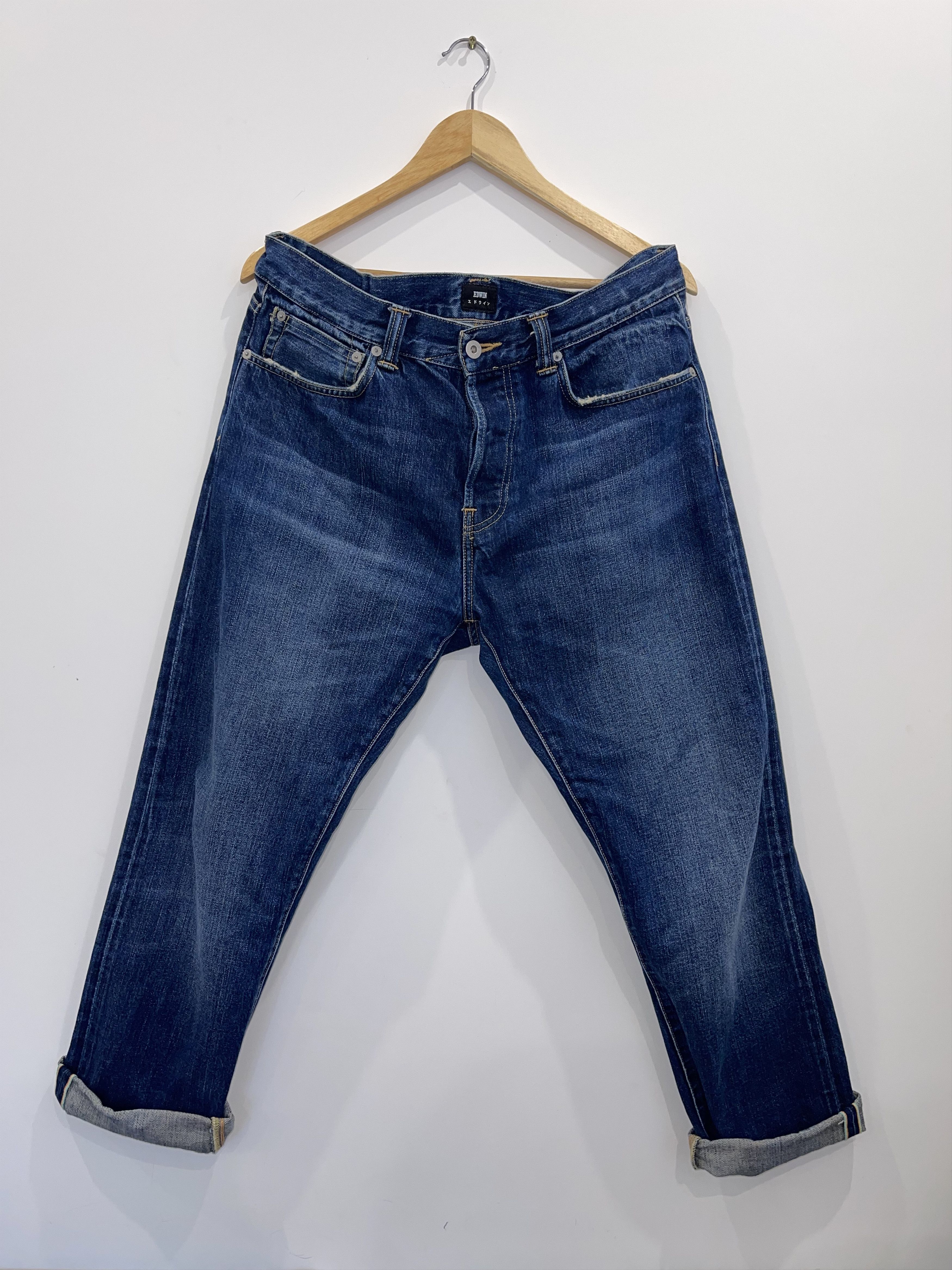 image of Edwin Selvedge in Dark Blue, Men's (Size 34)