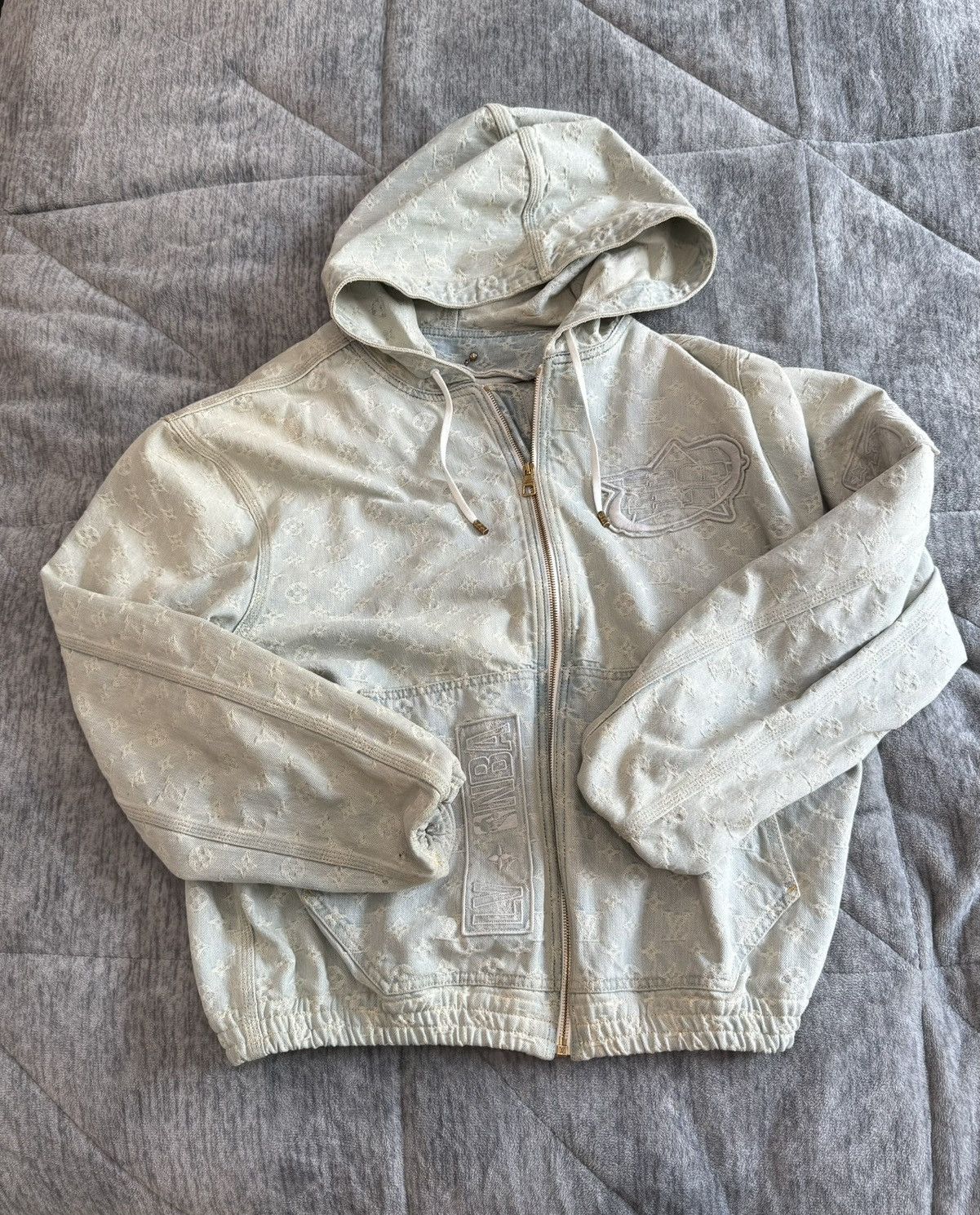 Louis Vuitton Louis Vuitton x NBA Denim Hoodie Size US M / EU 48-50 / 2 - 1 Thumbnail
