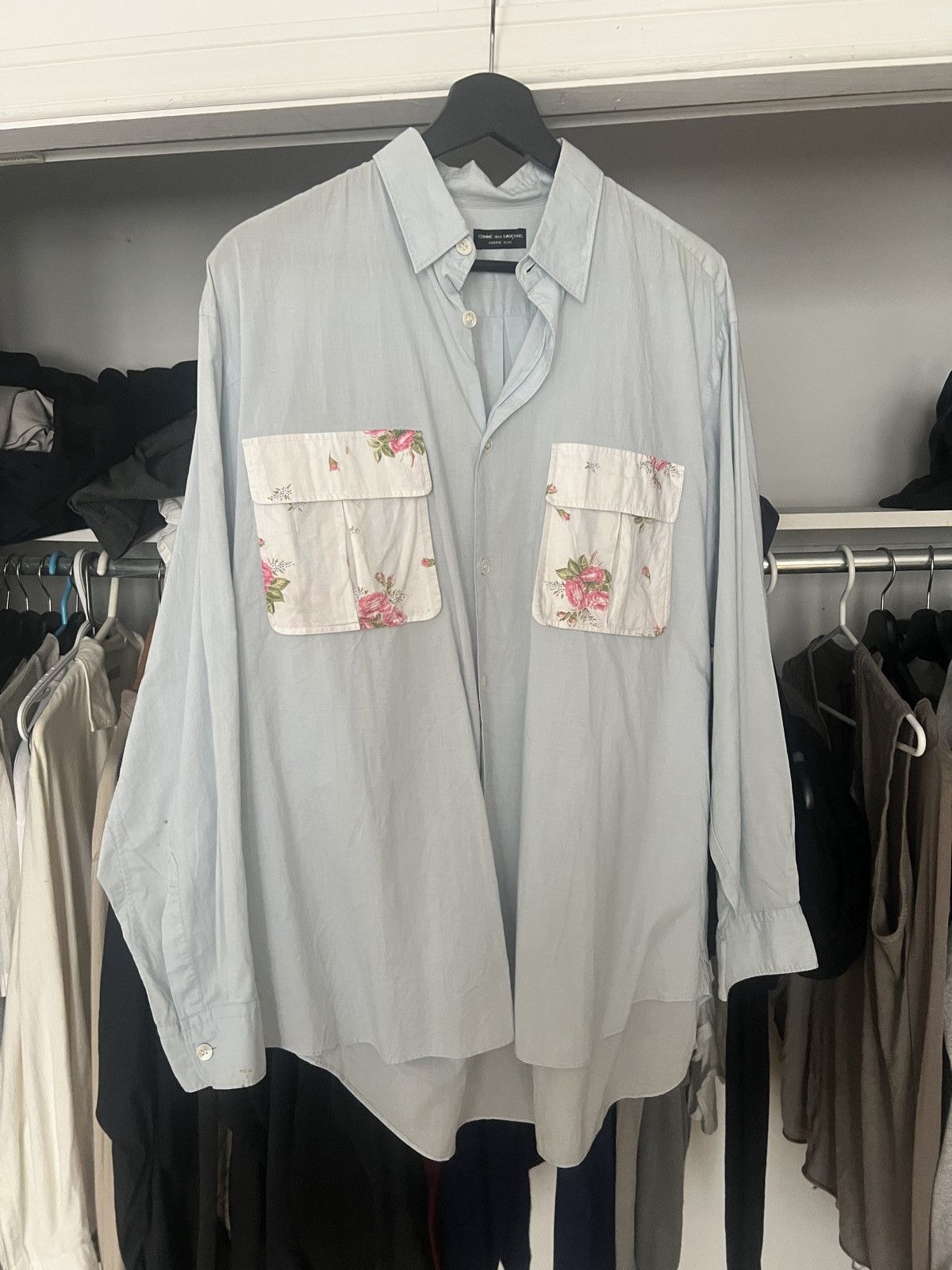 Comme des Garcons Homme Plus 1989 Floral pocket shirt Size 46L - 1 Thumbnail