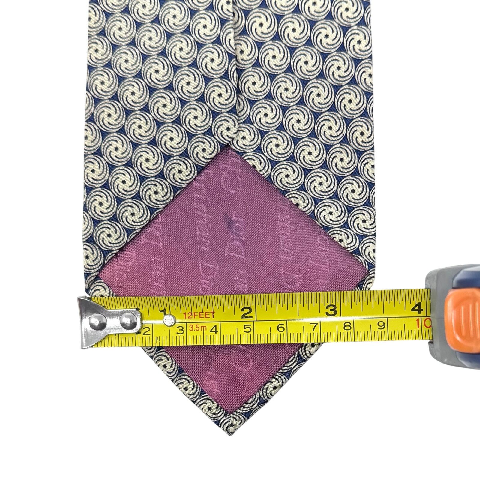 Christian Dior Monsieur Christian Dior Whirlpool Pattern Tie Size ONE SIZE - 8 Thumbnail