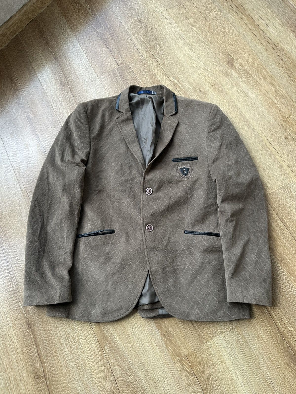 Bogner Bogner Fire+Ice Velvet Diamond Quilted Blazer Size 52S - 3 Thumbnail