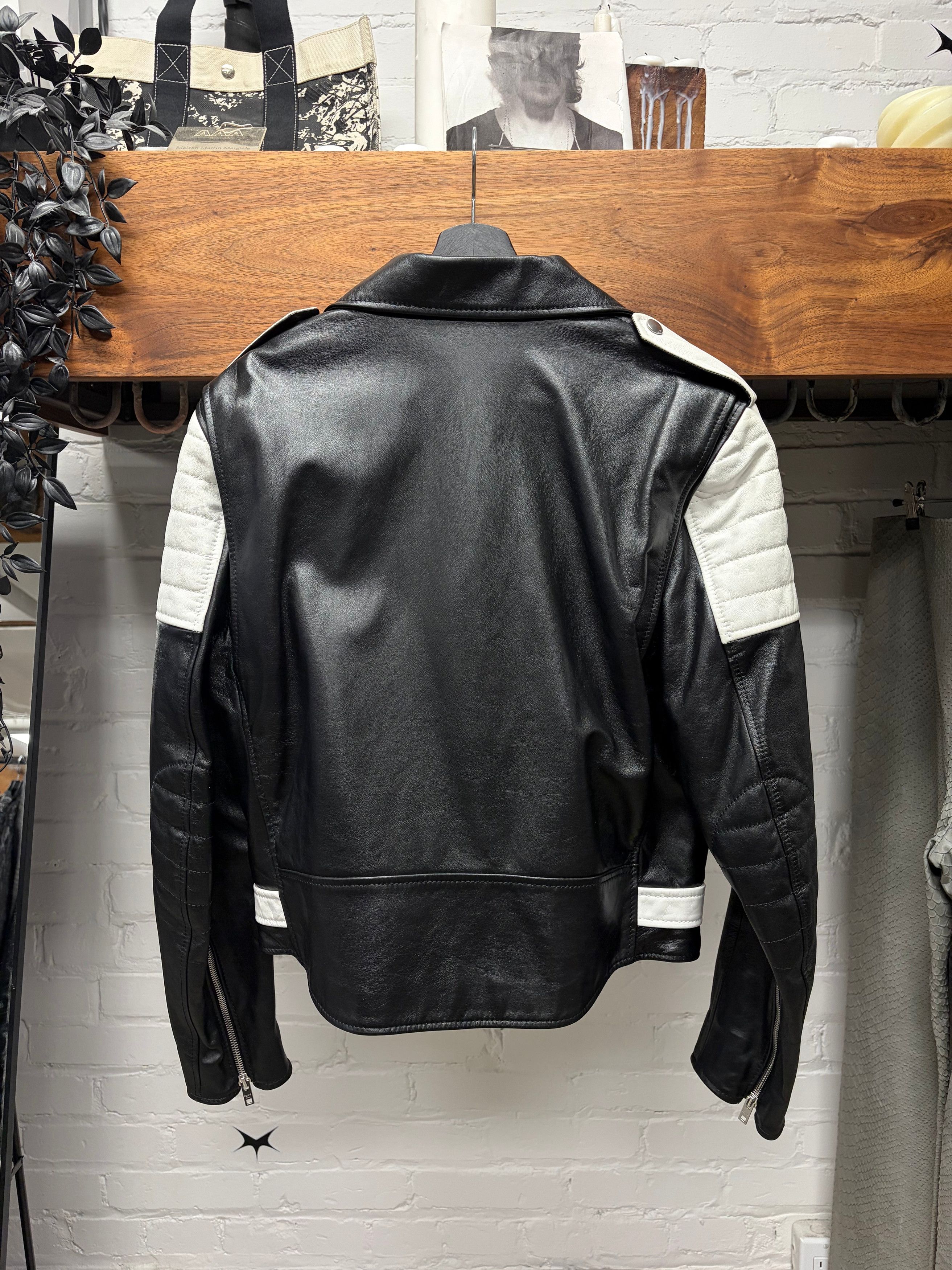 Celine SS2019 Celine by Hedi Slimane Runway Look 13 Padded Calfskin Leather Biker Jacket Size US M / EU 48-50 / 2 - 5 Thumbnail