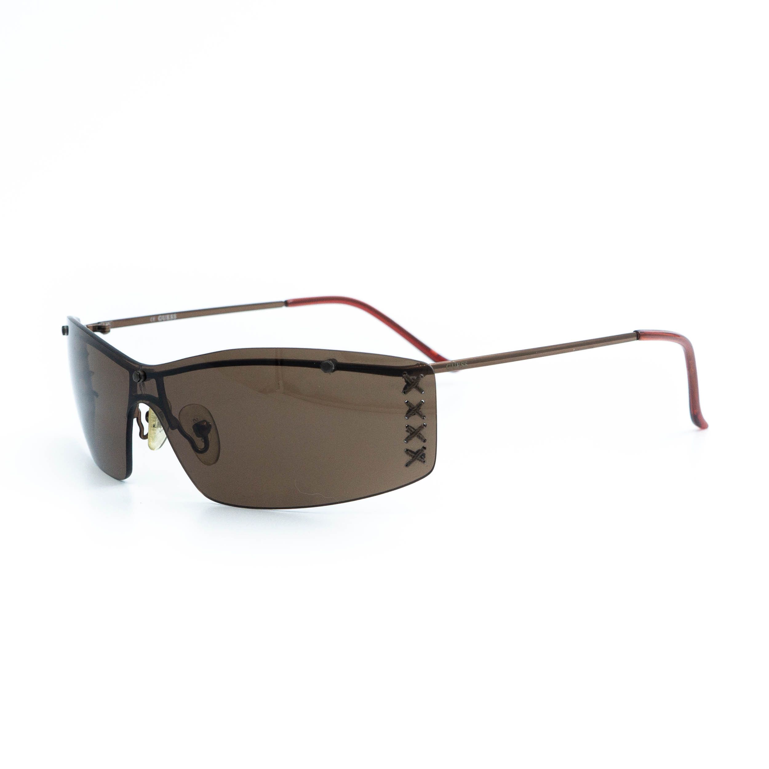 Guess GUESS GU 6035 Bronze Brown Shield Sunglasses Vintage Size ONE SIZE - 1 Thumbnail