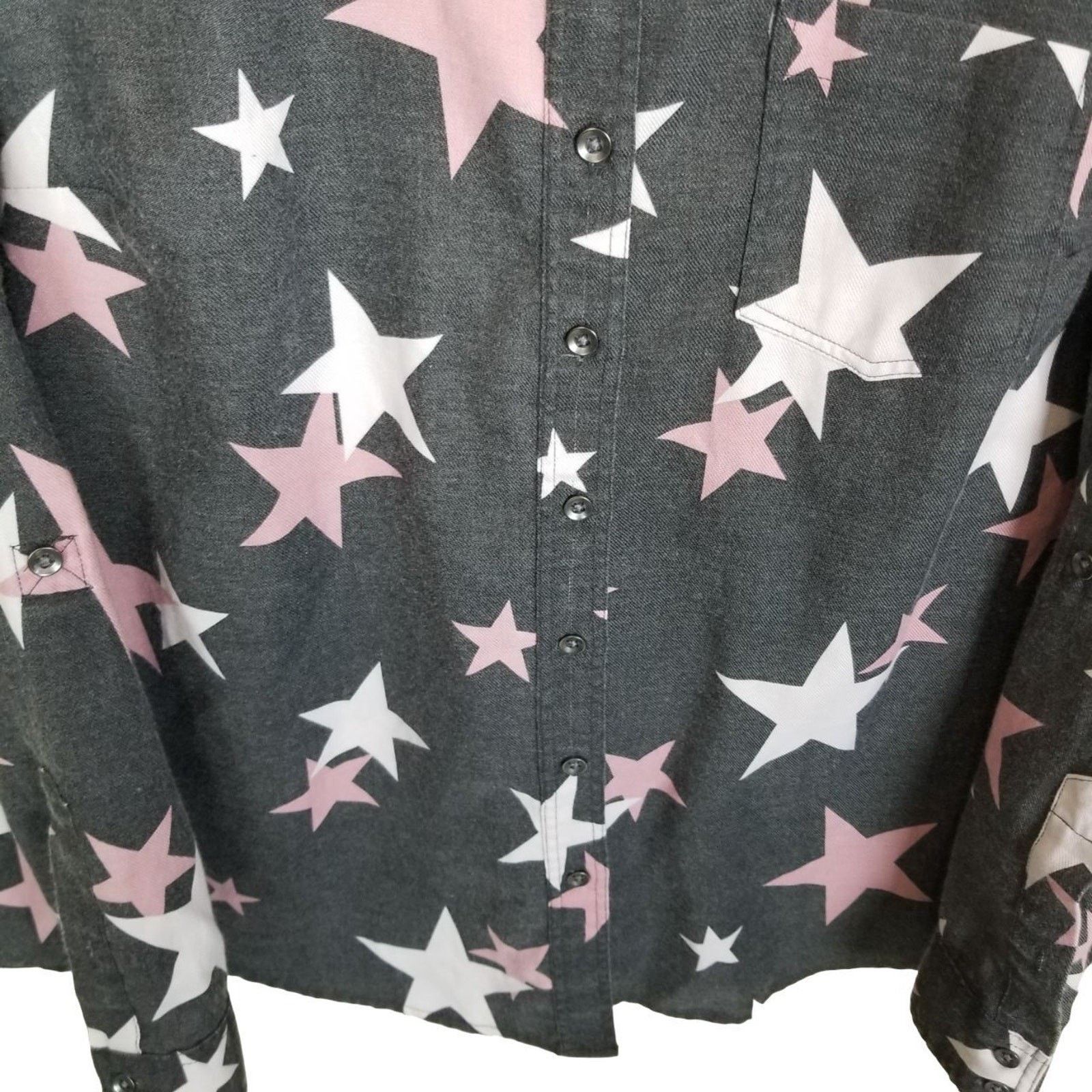Torrid Torrid Women Star Print Button Top Plus Sz 0X Casual Galaxy Size XL / US 12-14 / IT 48-50 - 4 Thumbnail