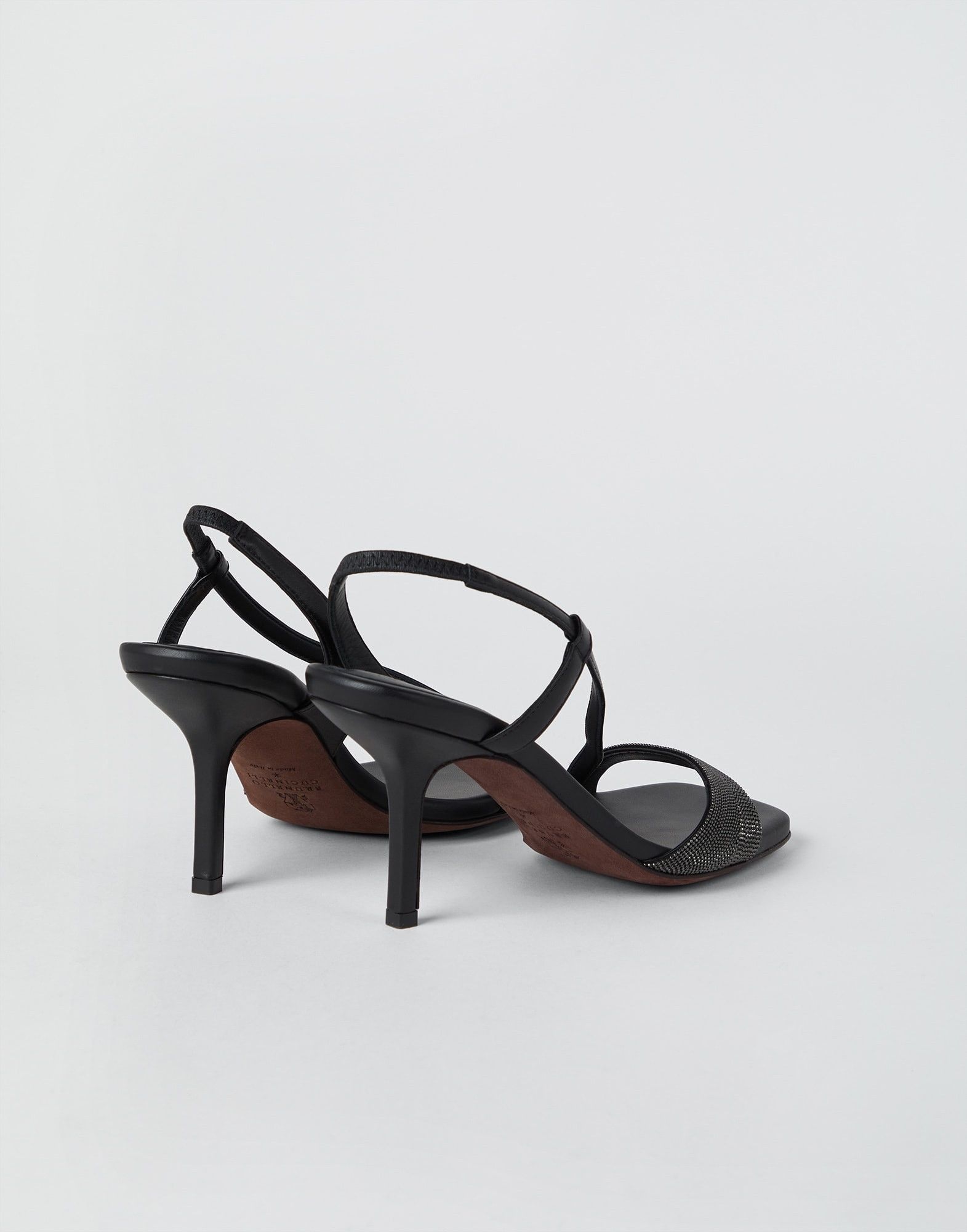 Brunello Cucinelli o1w1db10825 Pair Of Sandals With Heels in Black Size US 5 / IT 35 - 4 Thumbnail