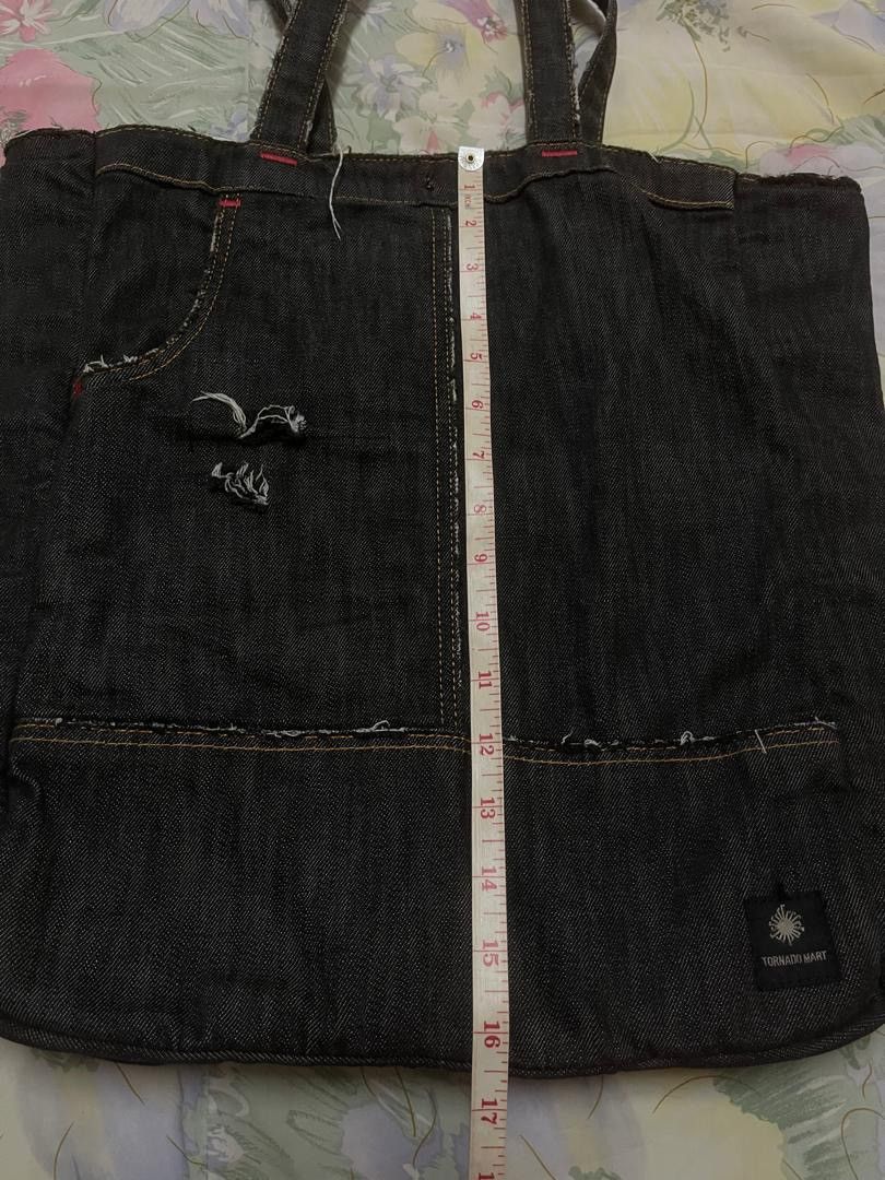 Tornado Mart Tornado Mart Denim Tote Bag Size ONE SIZE - 20 Thumbnail