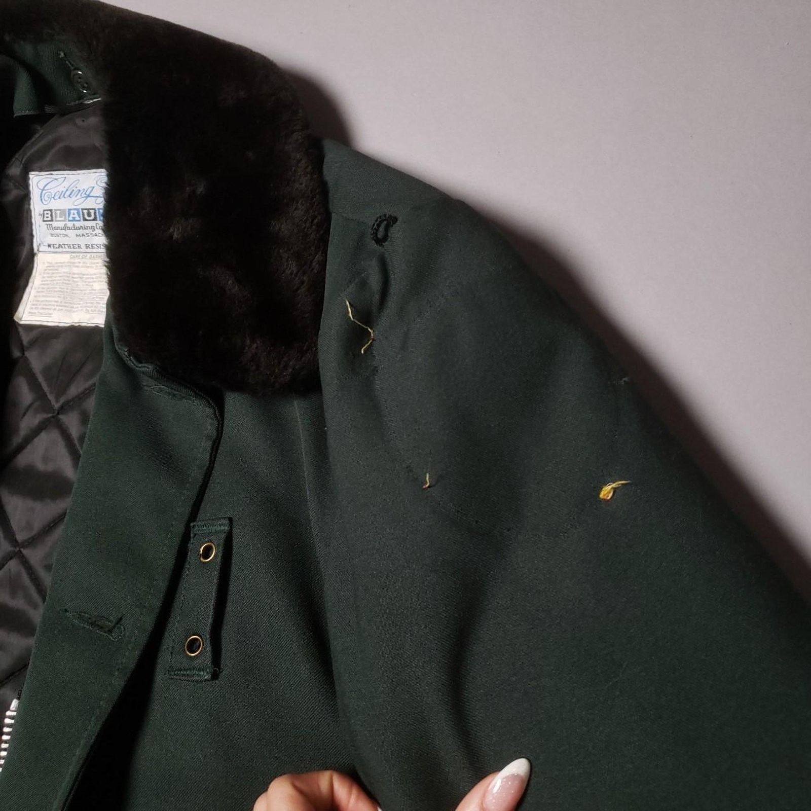 Vintage VINTAGE 70s BLAUER CEILING ZERO BOMBER JACKET 48L MILITARY Size US L / EU 52-54 / 3 - 6 Thumbnail