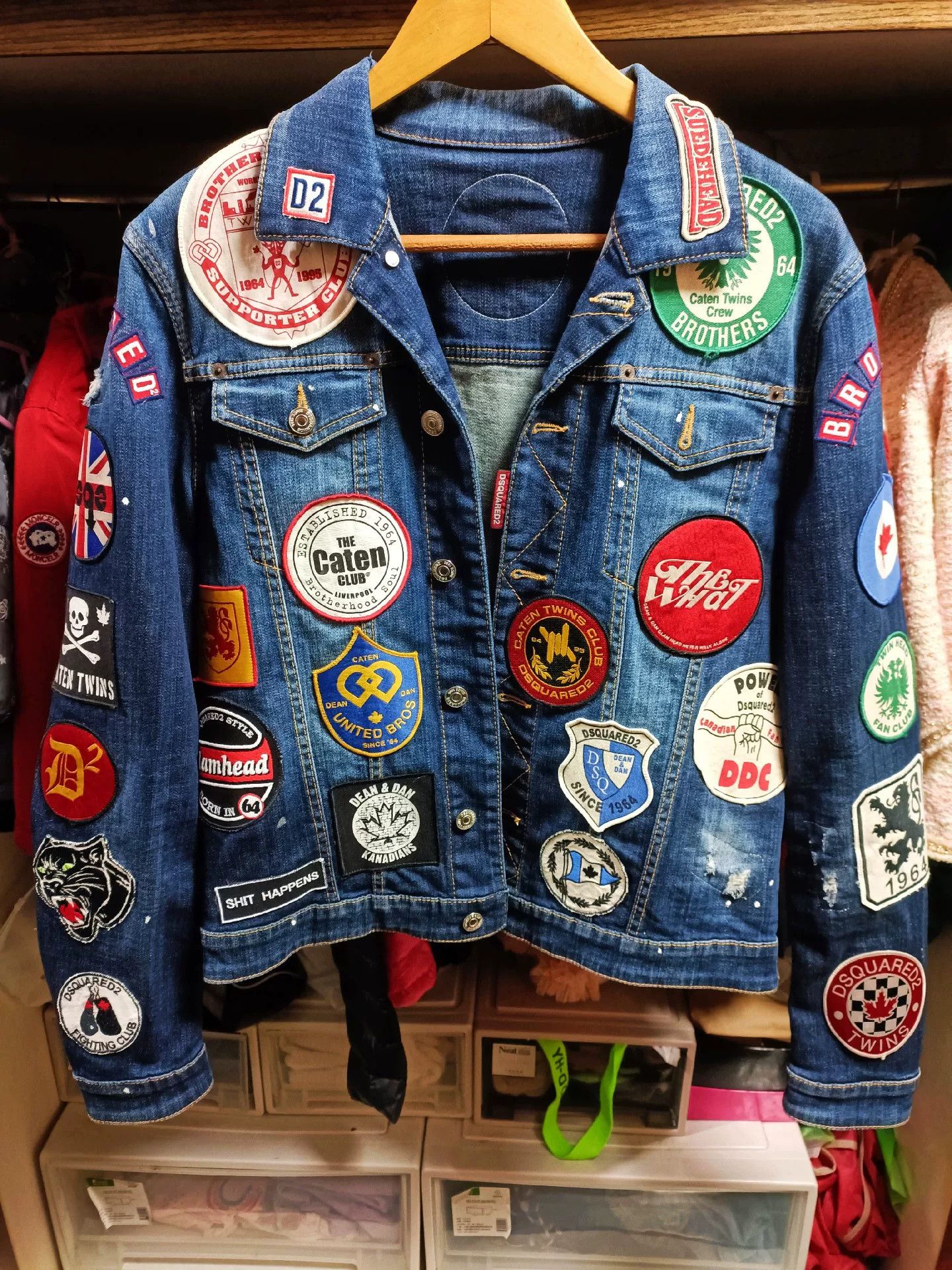 Dsquared2 Dsquared2 Men's Badge Denim Jacket Size US M / EU 48-50 / 2 - 1 Thumbnail