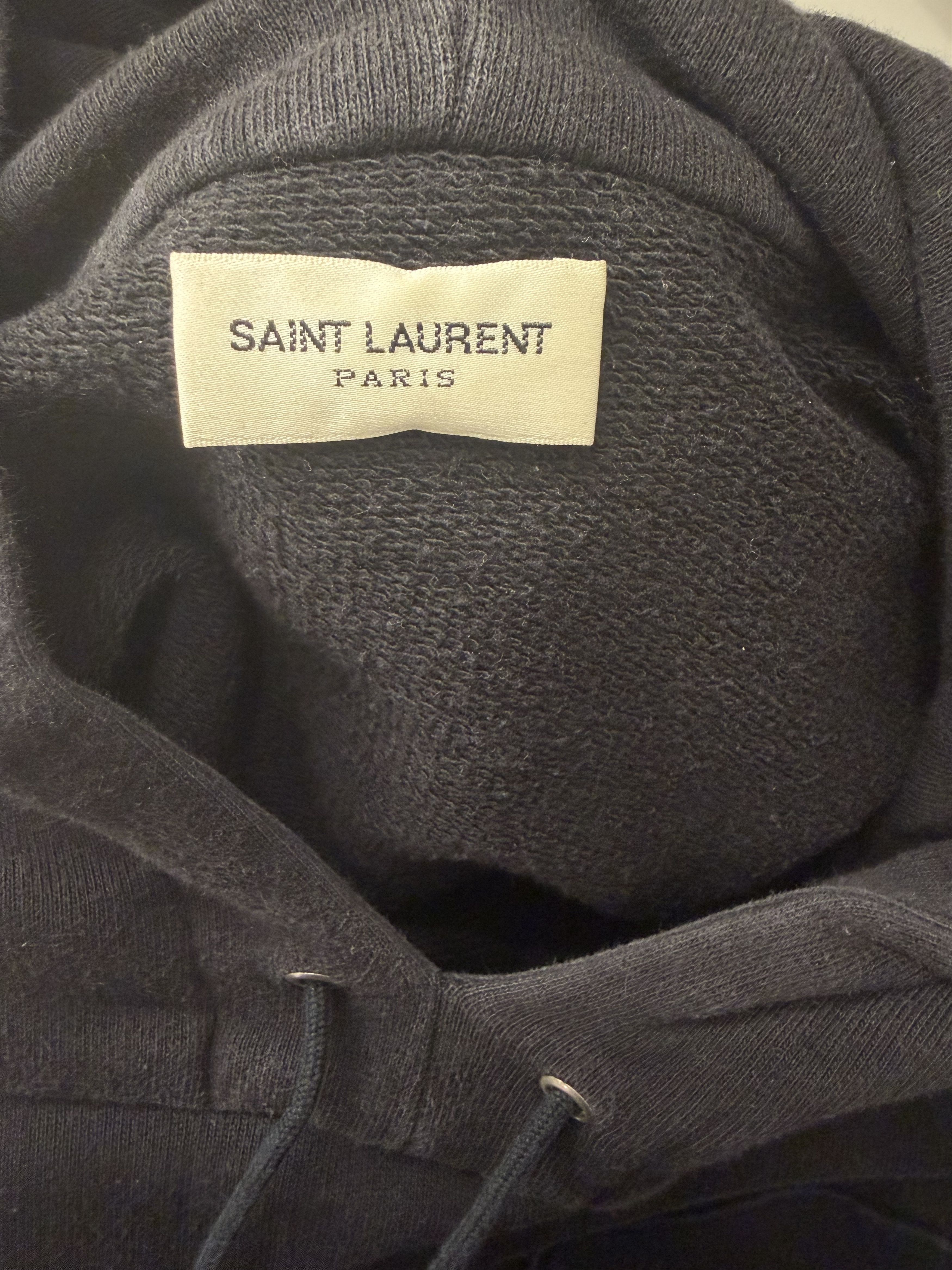 Saint Laurent Paris Saint Laurent Paris Black Hoodie Size US S / EU 44-46 / 1 - 3 Thumbnail