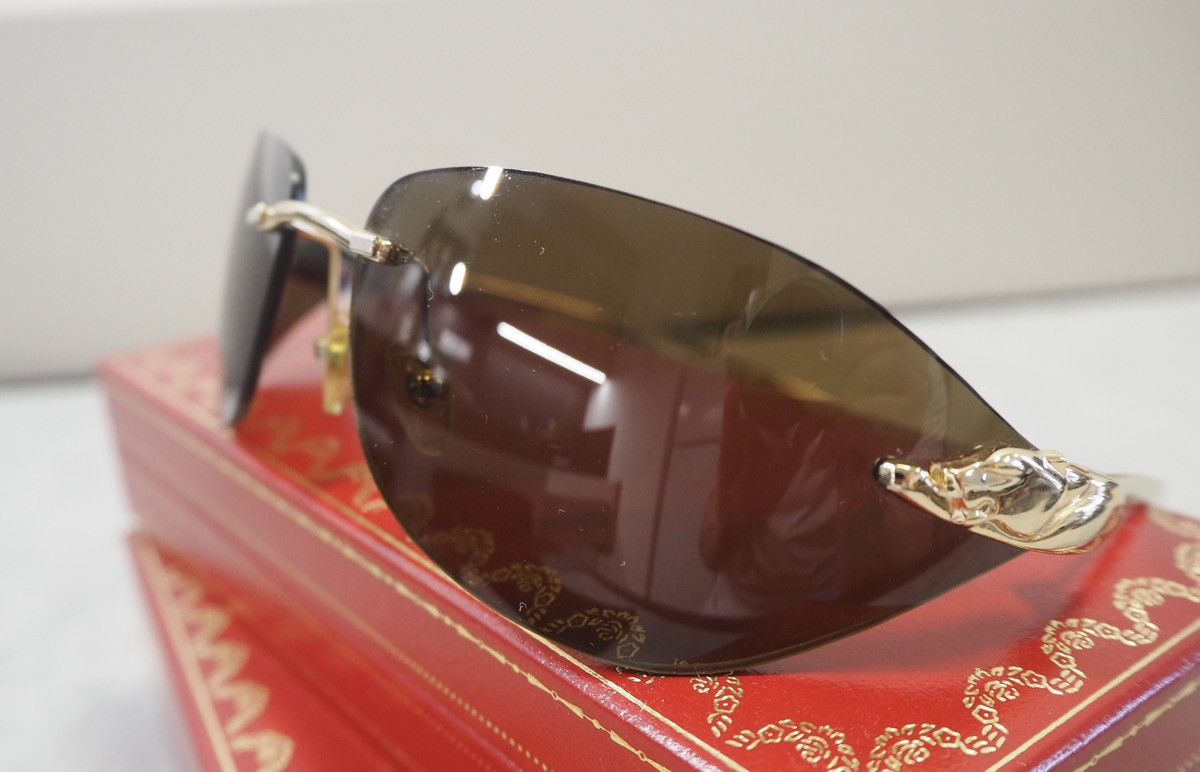 Cartier Cartier Panther gold tone sunglasses Size ONE SIZE - 9 Thumbnail