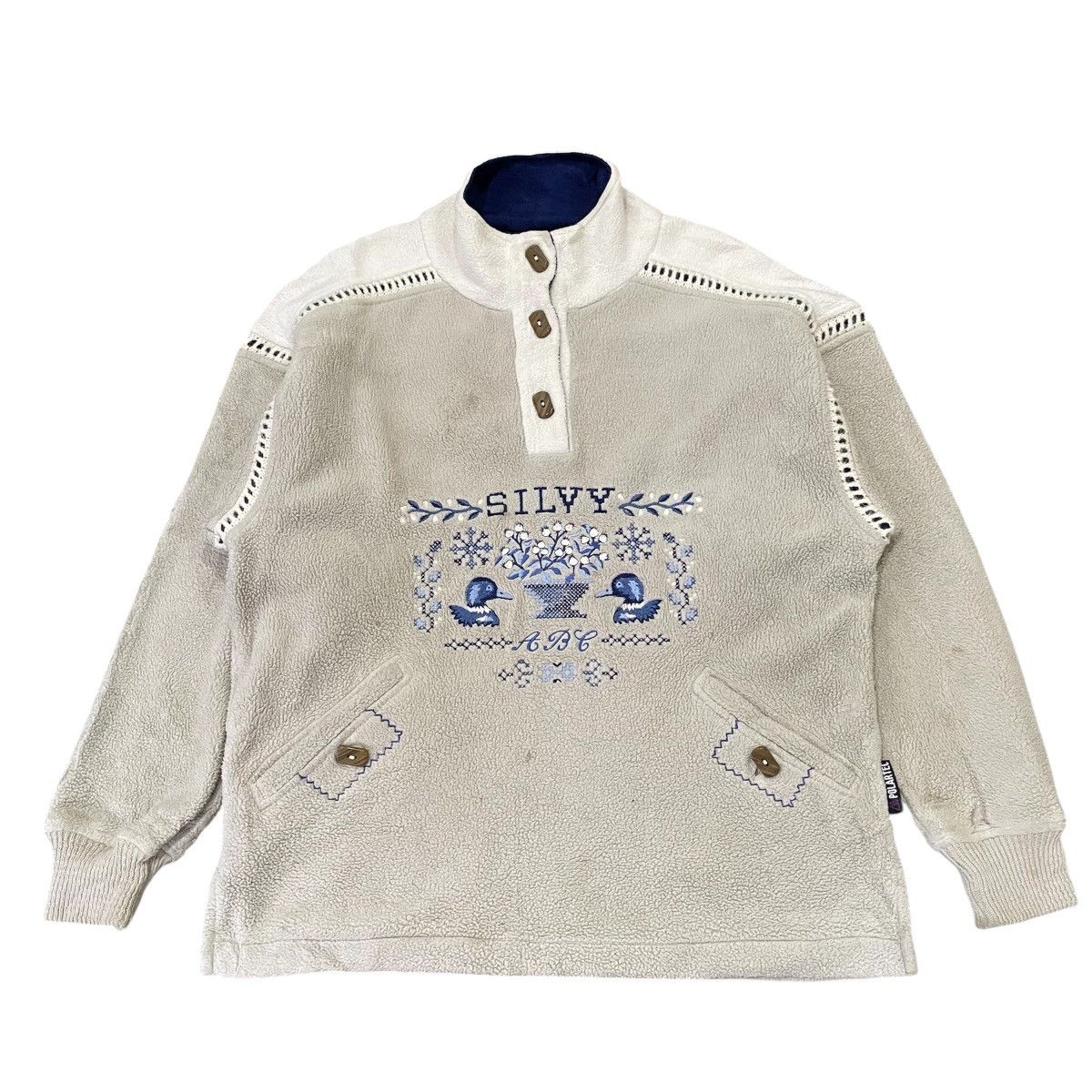 Vintage Vintage Silvy Sportswear Italy Polartec Fleece QuarterButton Size US XS / EU 42 / 0 - 1 Thumbnail
