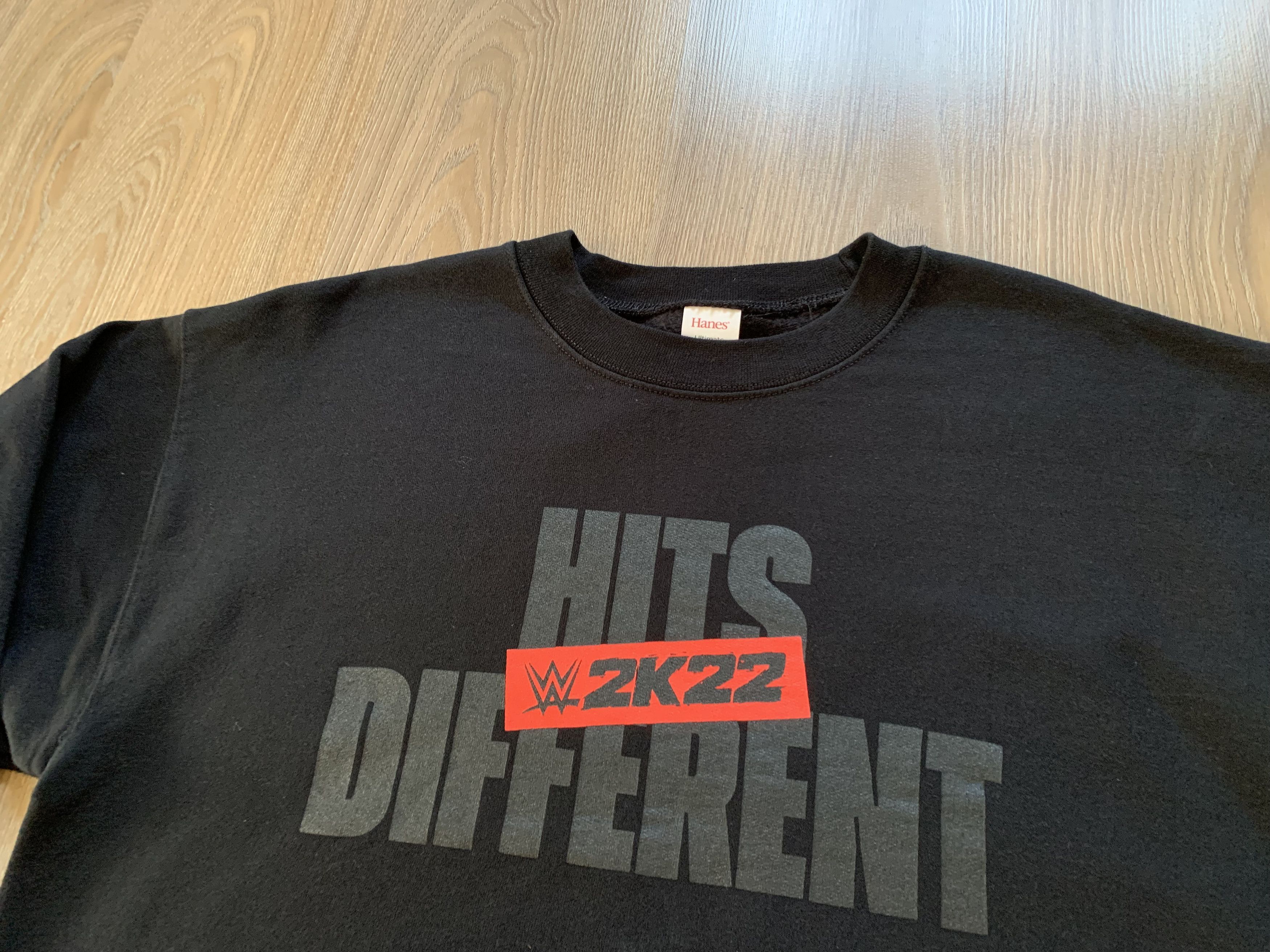 Hanes × WWE × WWF Hanes Wrestling Hits Different Black Printed Sweatshirt Size US M / EU 48-50 / 2 - 4 Thumbnail
