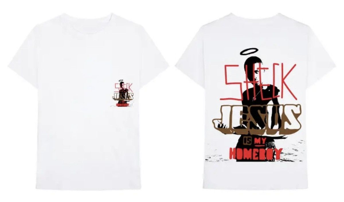 Rap Tees Sheck Wes Sheck Jesus t-shirt Size US L / EU 52-54 / 3 - 1 Thumbnail