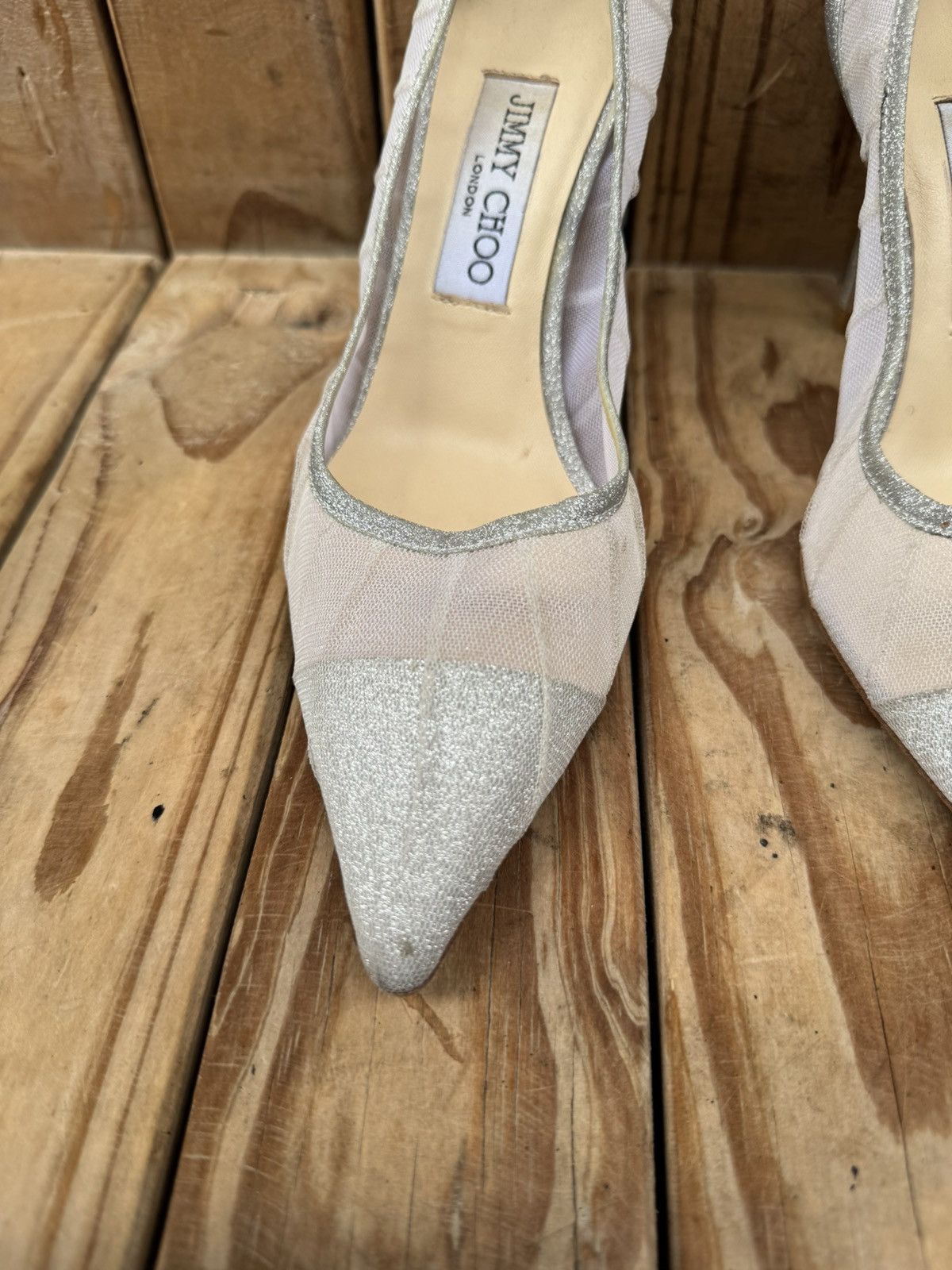 Jimmy Choo Jimmy choo Women’s fabric glitter pumps size EUR 37 US 7 Size US 7 / IT 37 - 16 Thumbnail