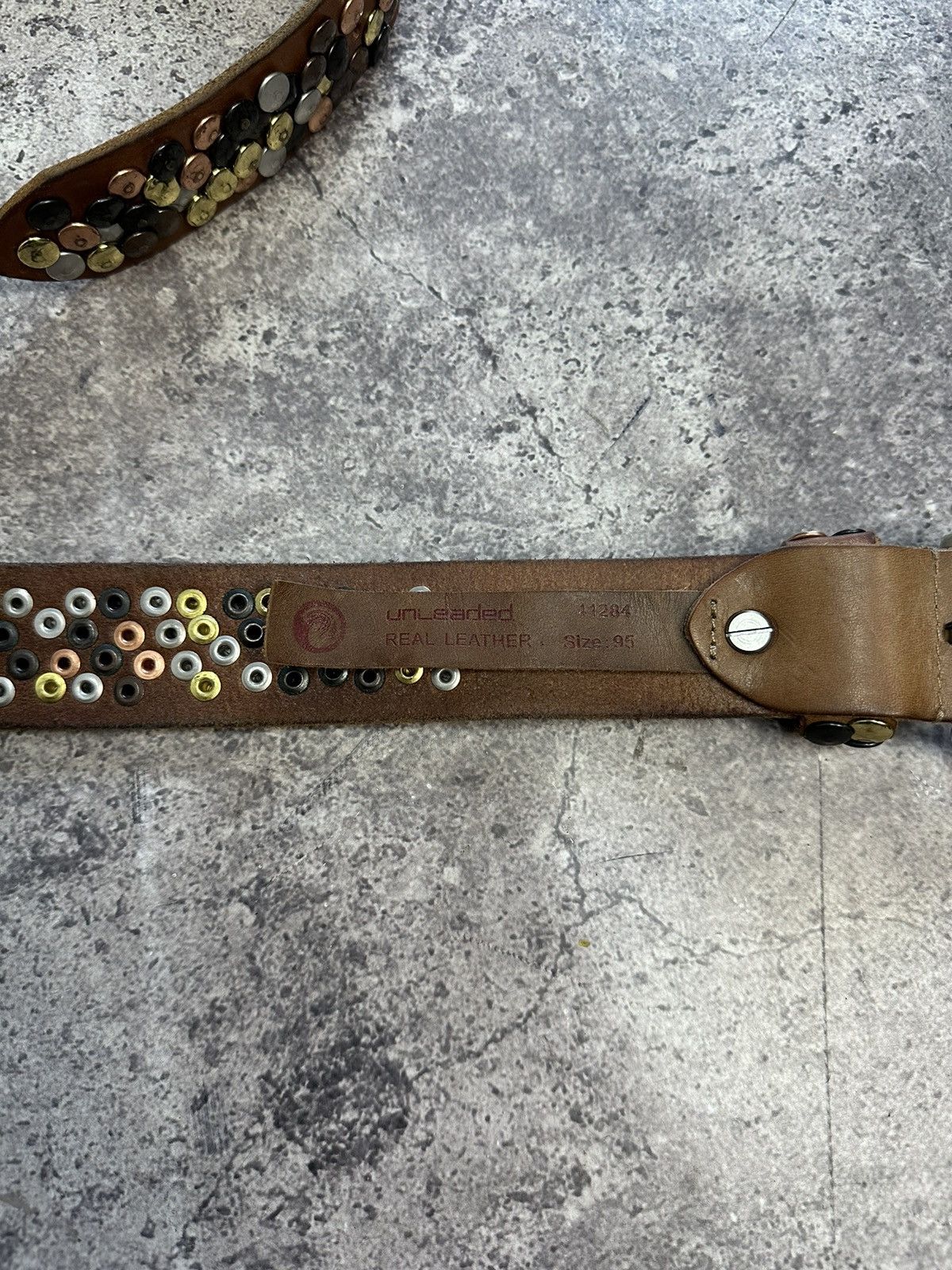 Hysteric Glamour Vintage Rhinestones Leather Belt Y2K Punk Metal Cowboy Size ONE SIZE - 5 Thumbnail