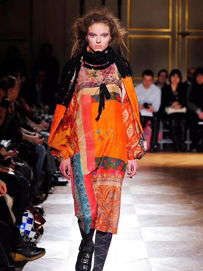 Comme des Garcons Beautiful Layered Print Top with Drawstring-2506 Size M / US 6-8 / IT 42-44 - 2 Thumbnail