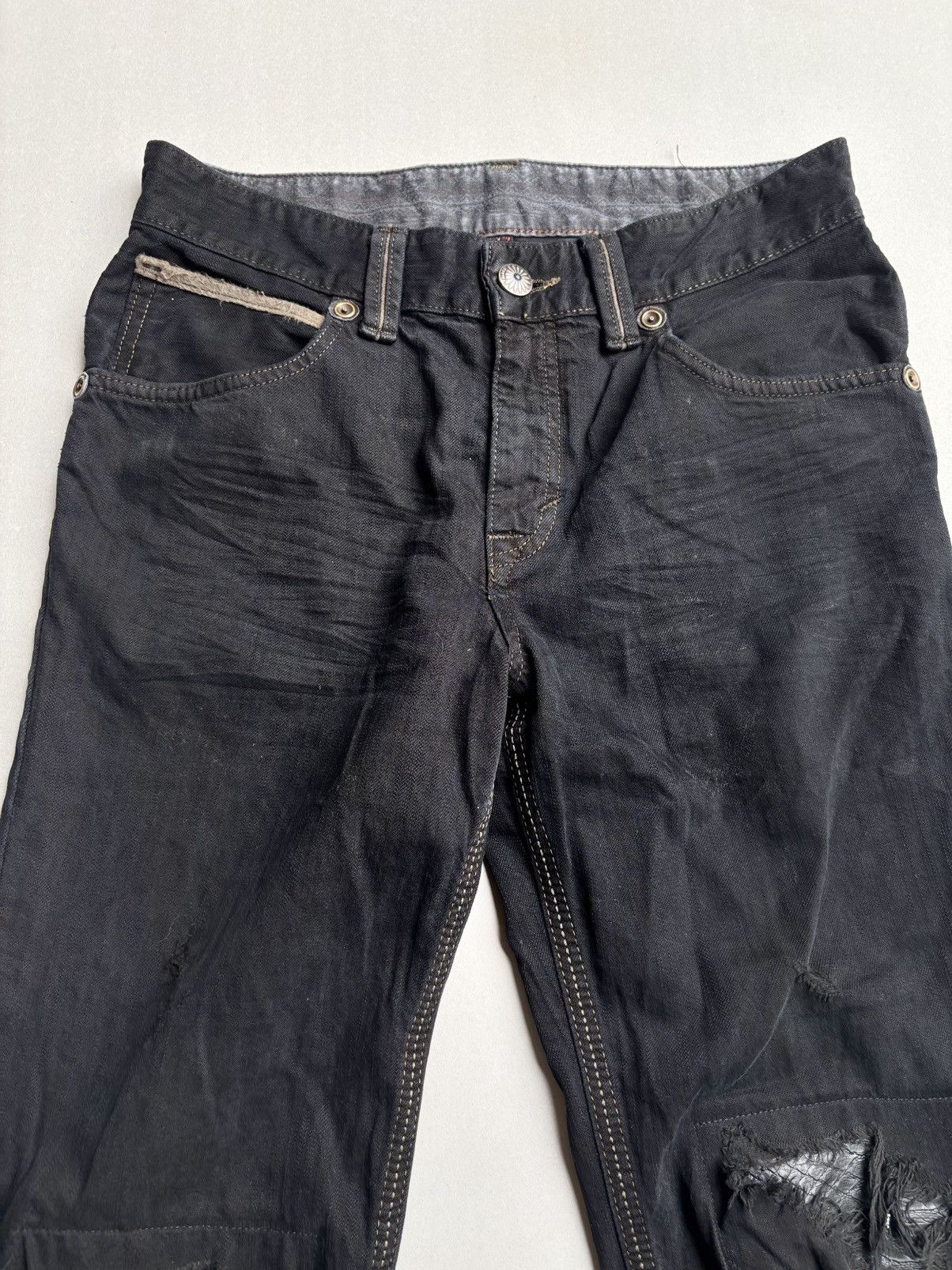 Japanese Brand Lace-up flare jeans Size US 30 / EU 46 - 3 Thumbnail